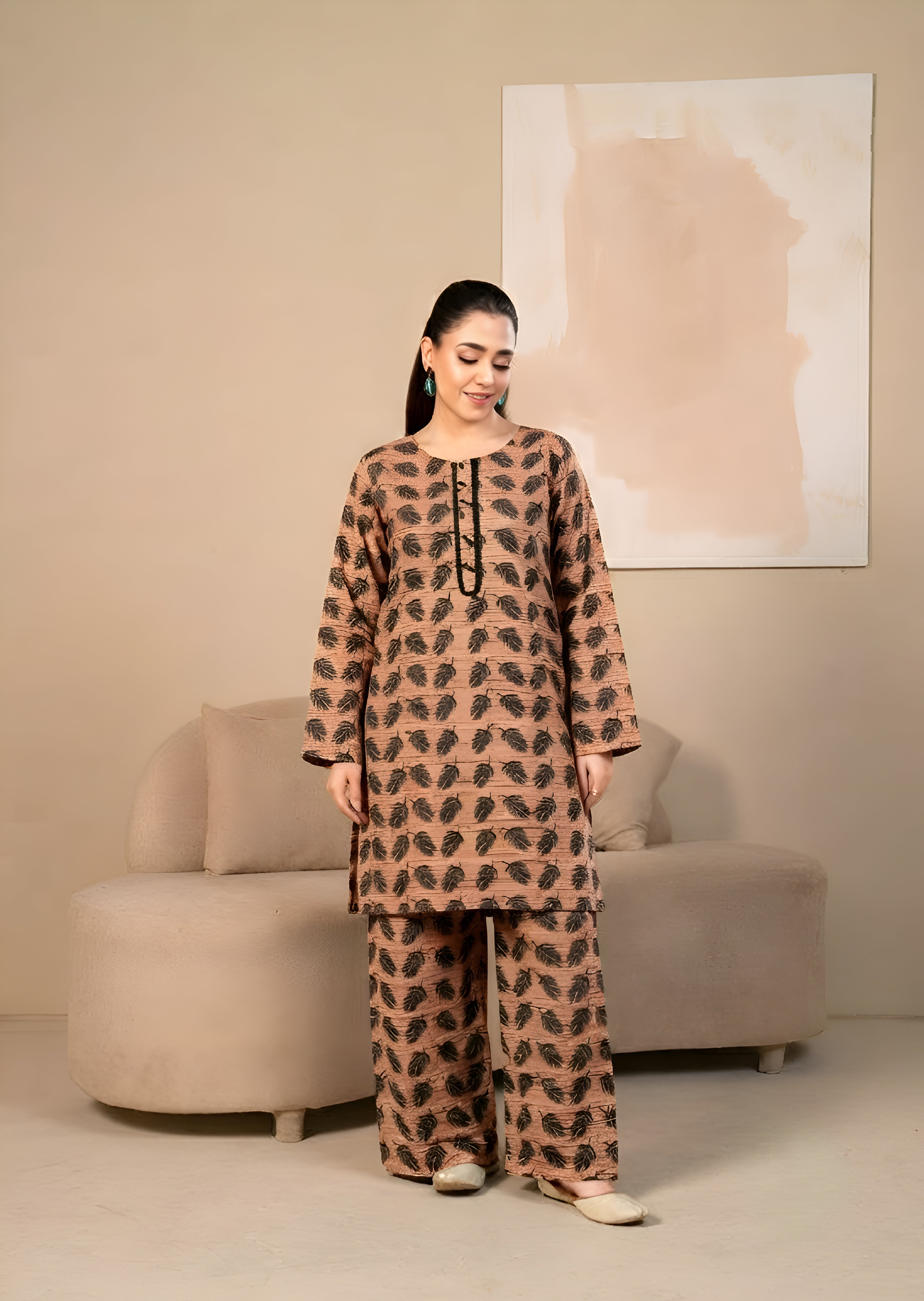 linen Co Ord Sets in Sand brown