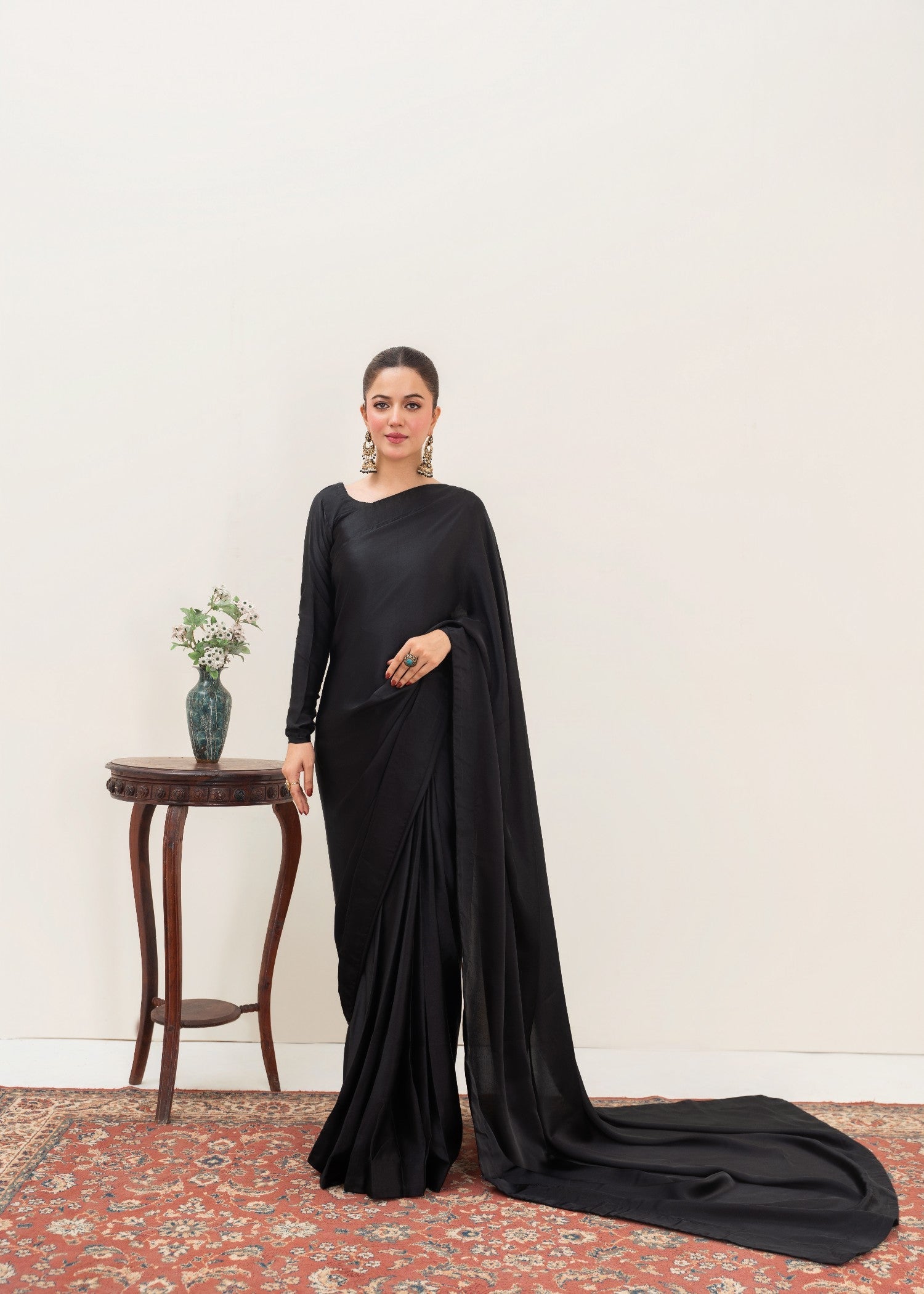 silk Saree in Black