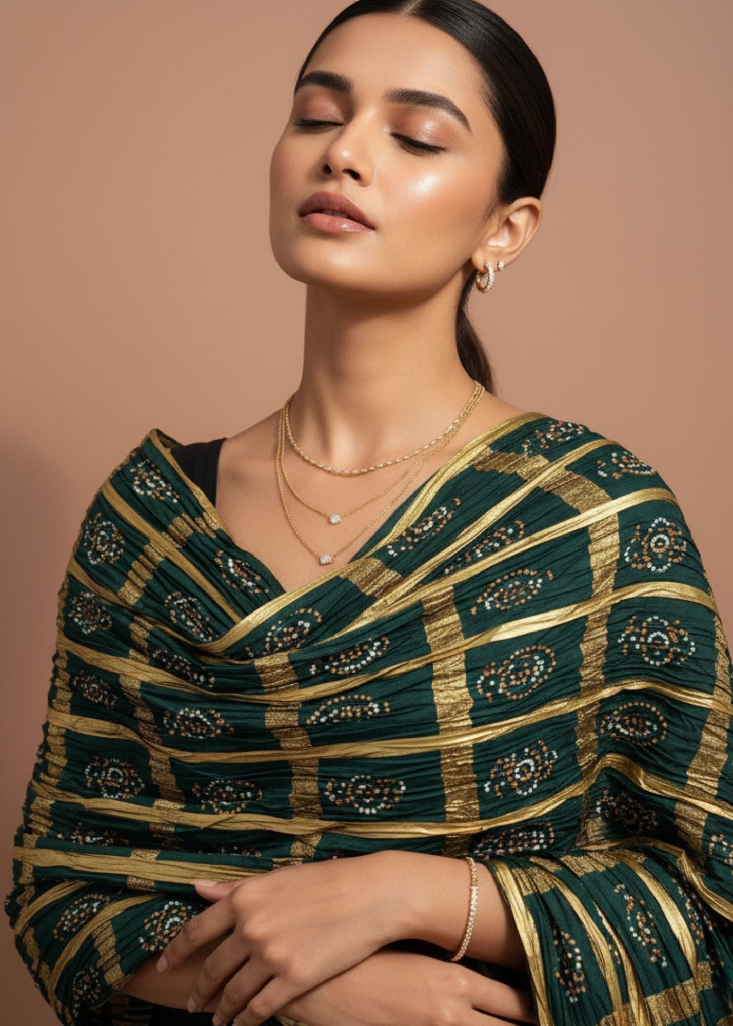 Dupatta in Green Color by - Trendy Women Dupatta VFR1868
