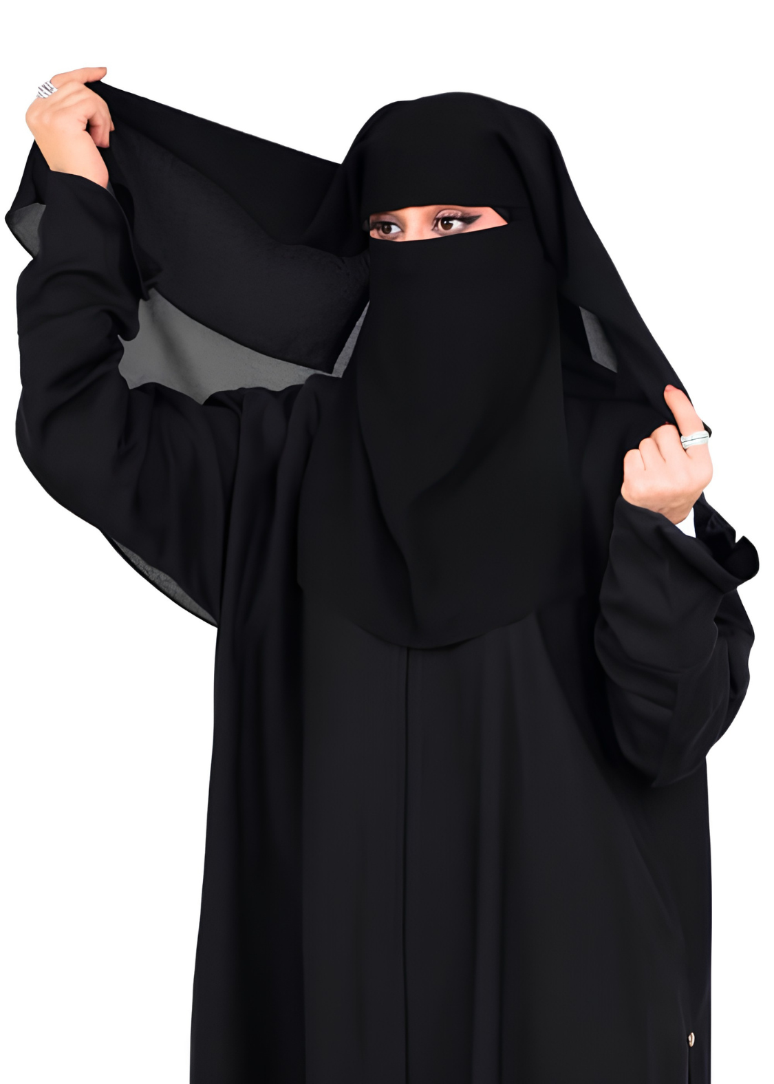 polyester Veil in Black