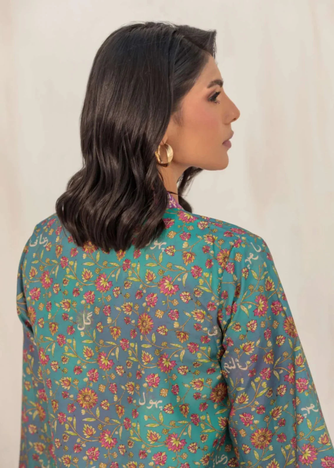 cambric Kurta Set in Sea green