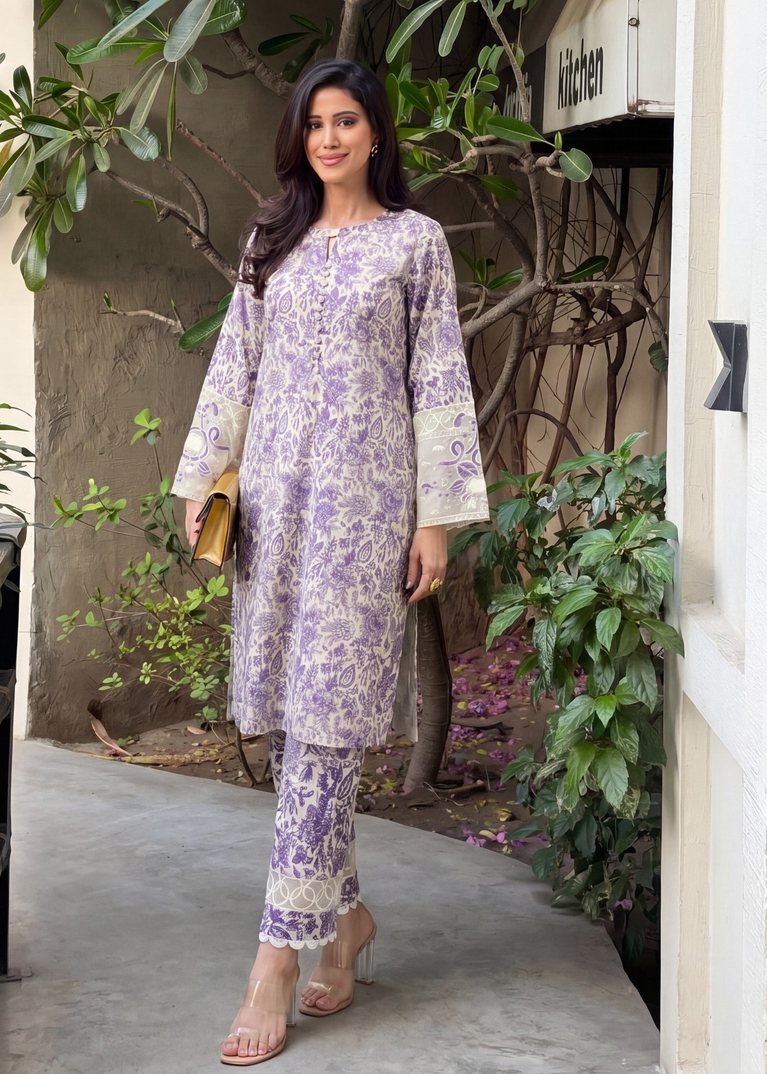 khaddar Co Ord Sets in Beige