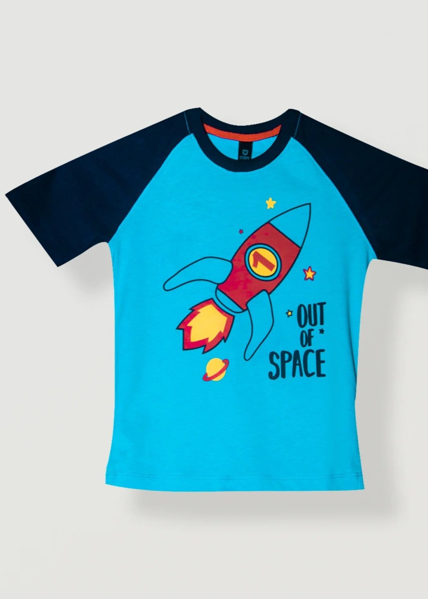 single jersey knit T Shirt in Sky blue
