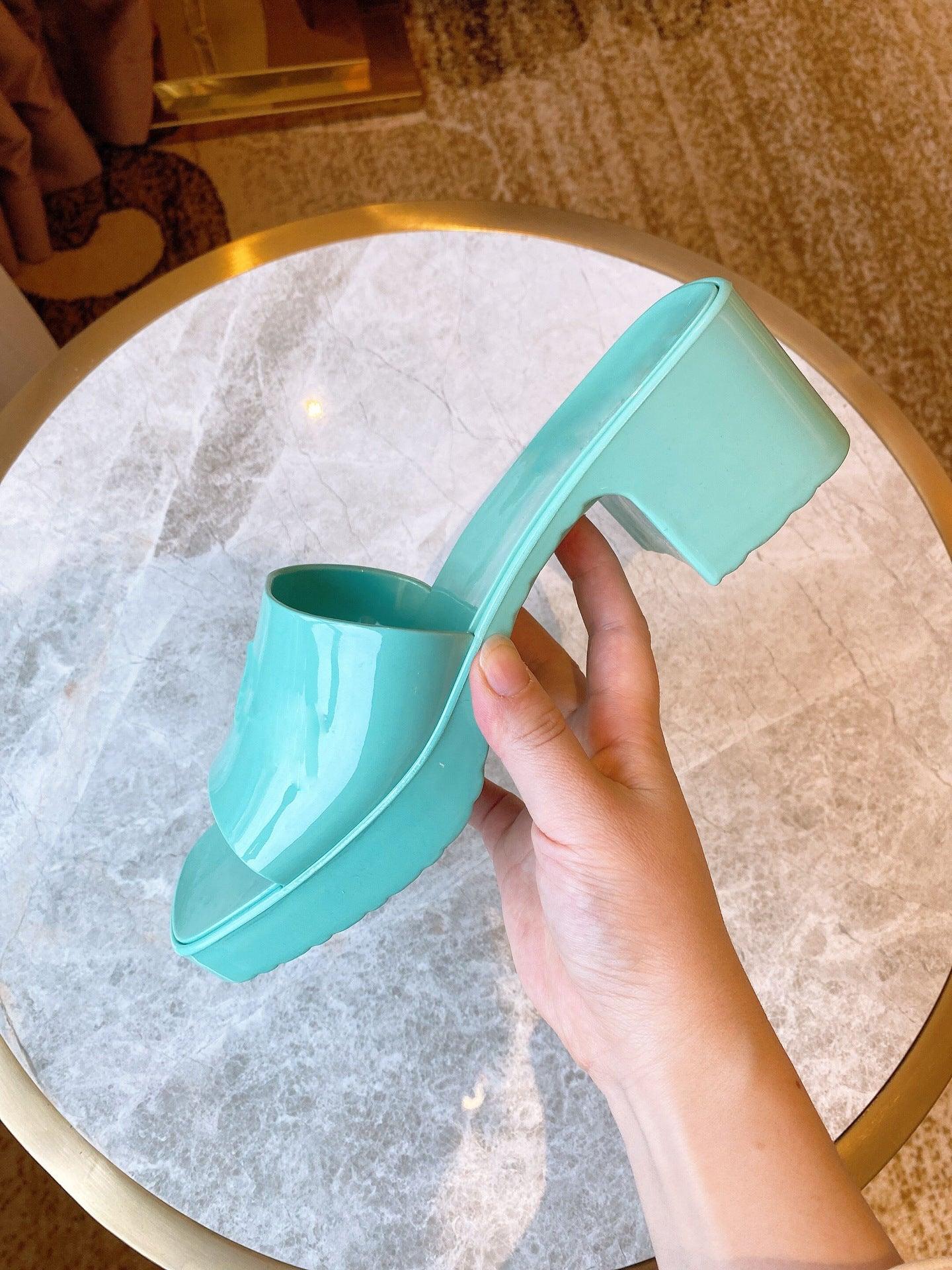 Waterproof Platform Display Leg Thick-soled Thick High-heel Beach Shoes