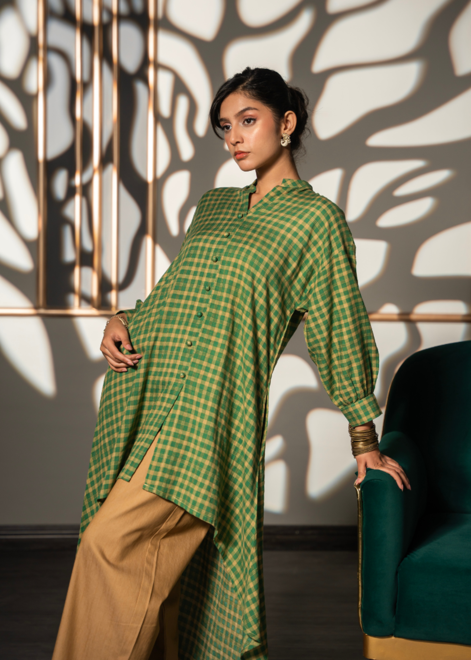 lawn Tunic in Herb green
