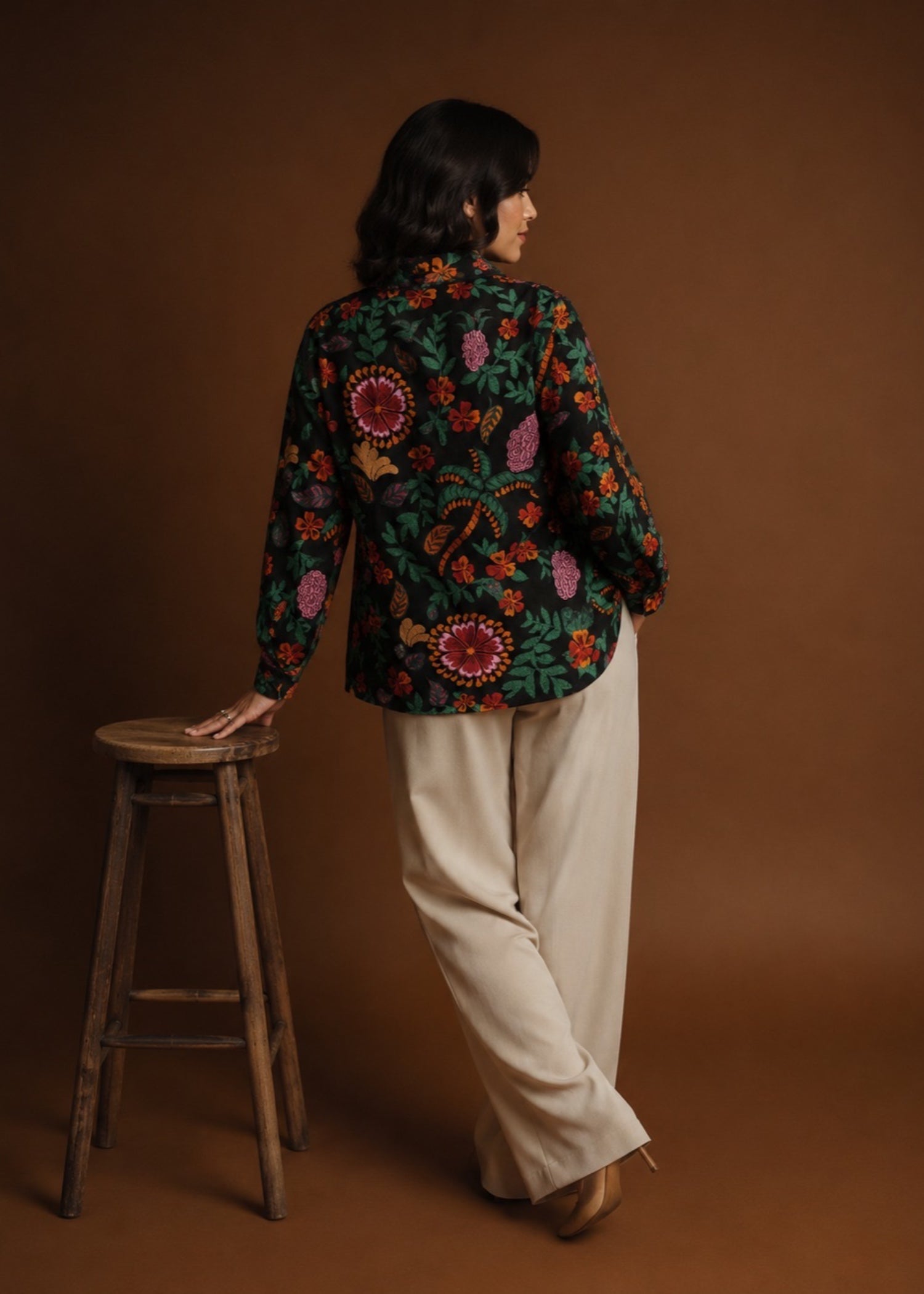 khaddar Top in Multi
