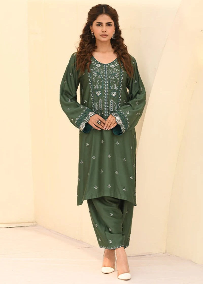 cotail Kurta Set in Green
