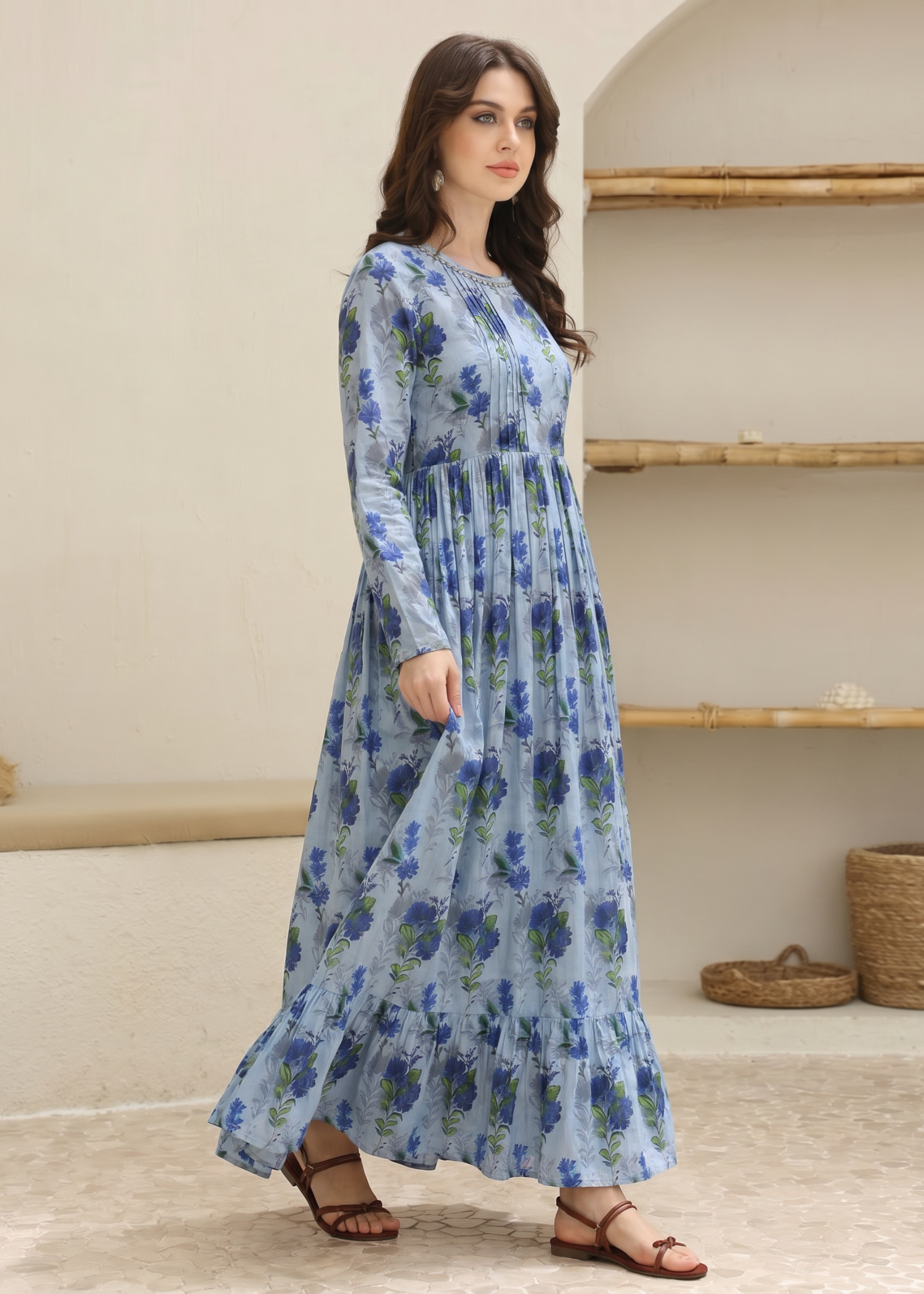 lawn Maxi in Cool grey