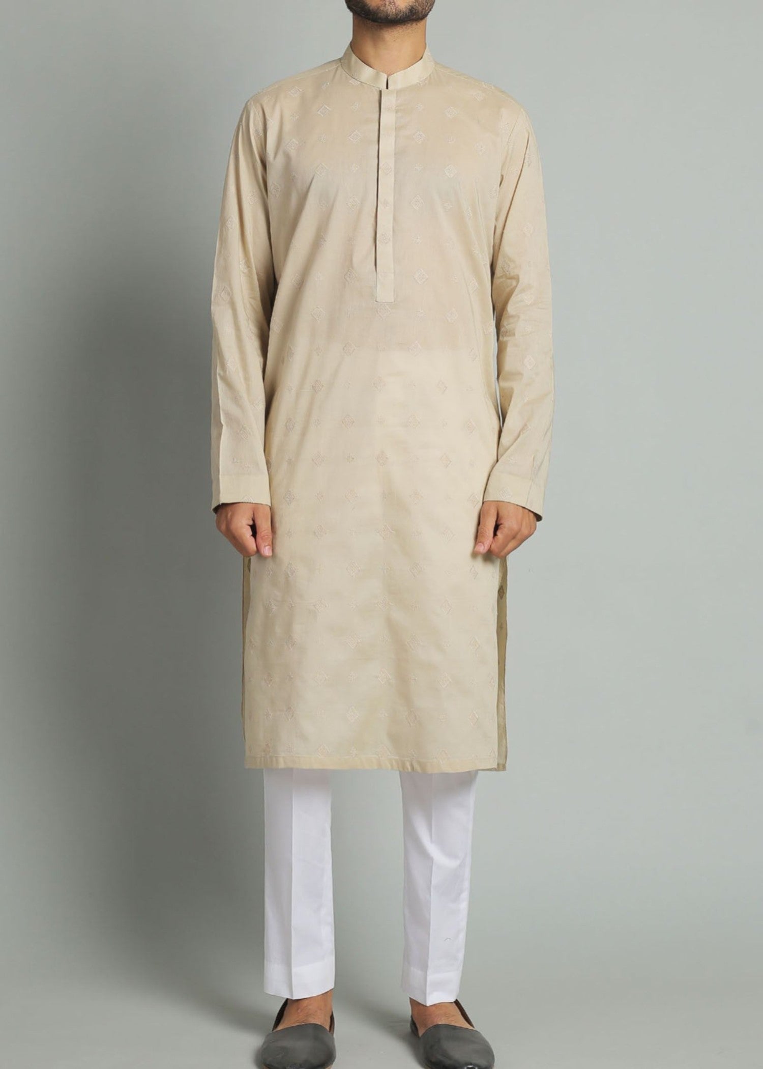 cotton Kurta in Beige