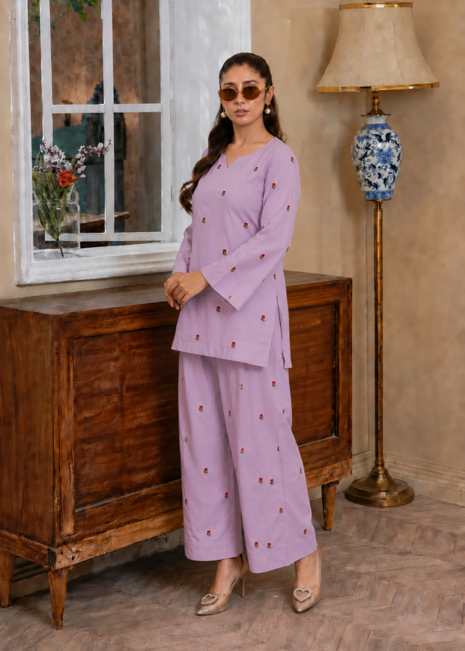 lawn Co Ord Sets in Lavender
