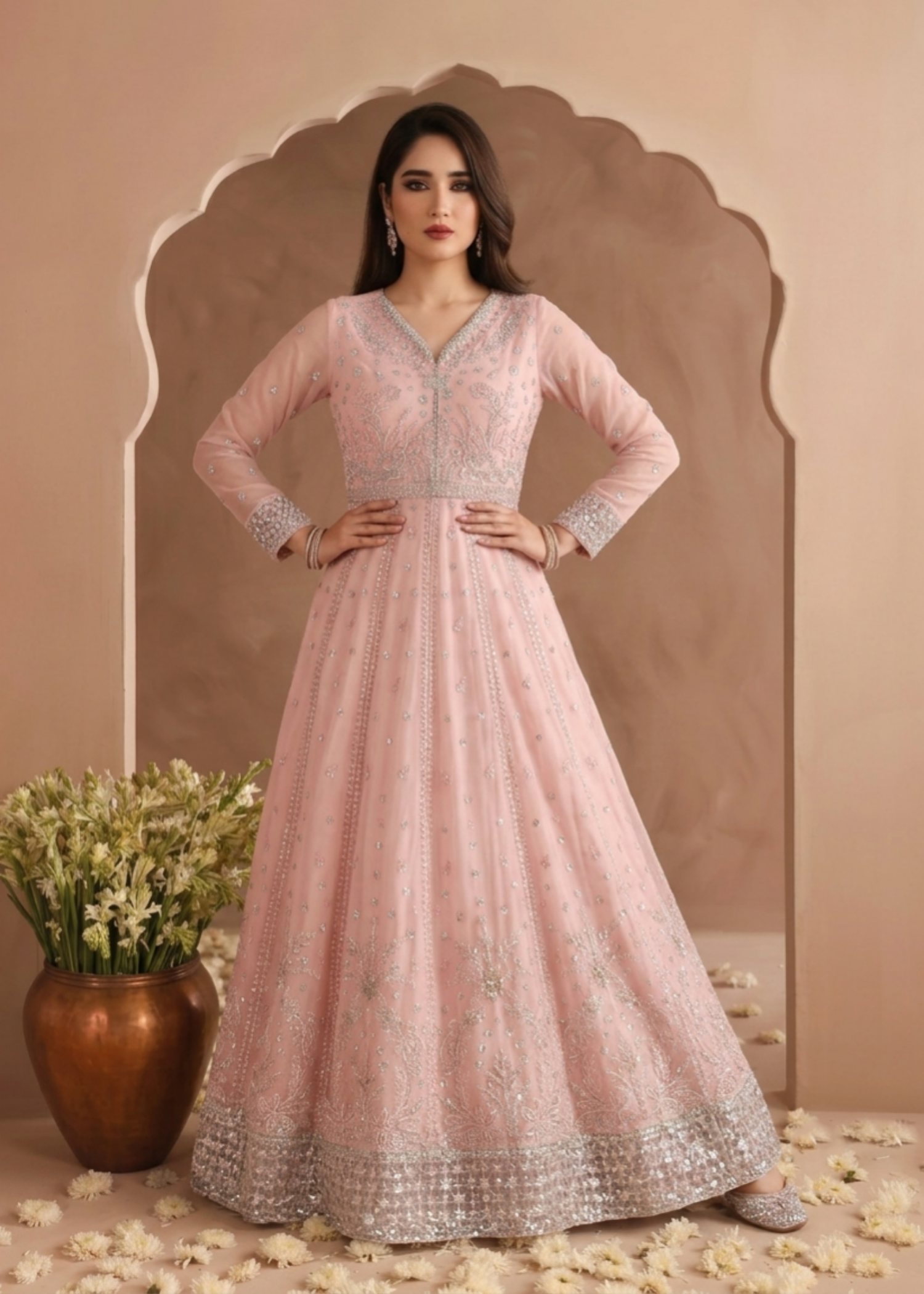 chiffon Maxi in Pink