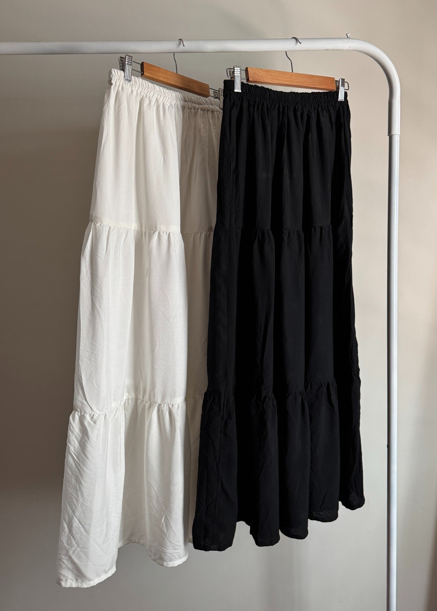 linen Skirt in White