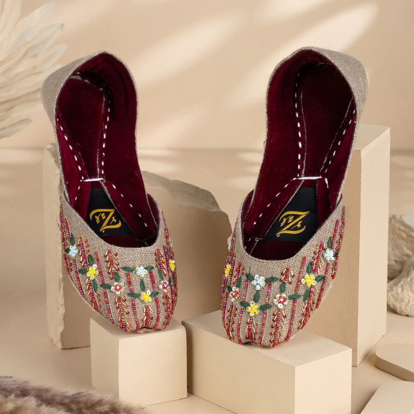 Khussa in Wheat by - High Quality Women Khussa ZTK6604