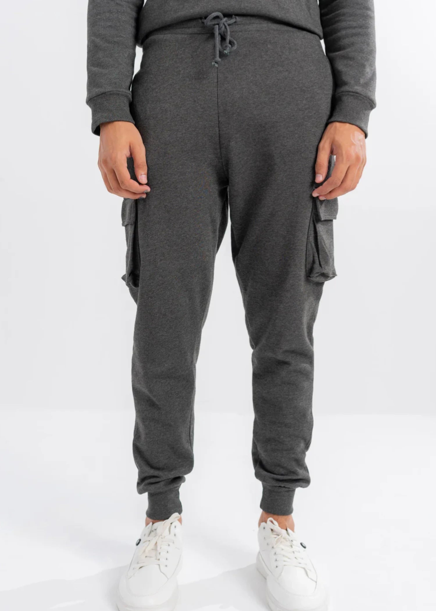 fleece Jogger Pants in Dark grey