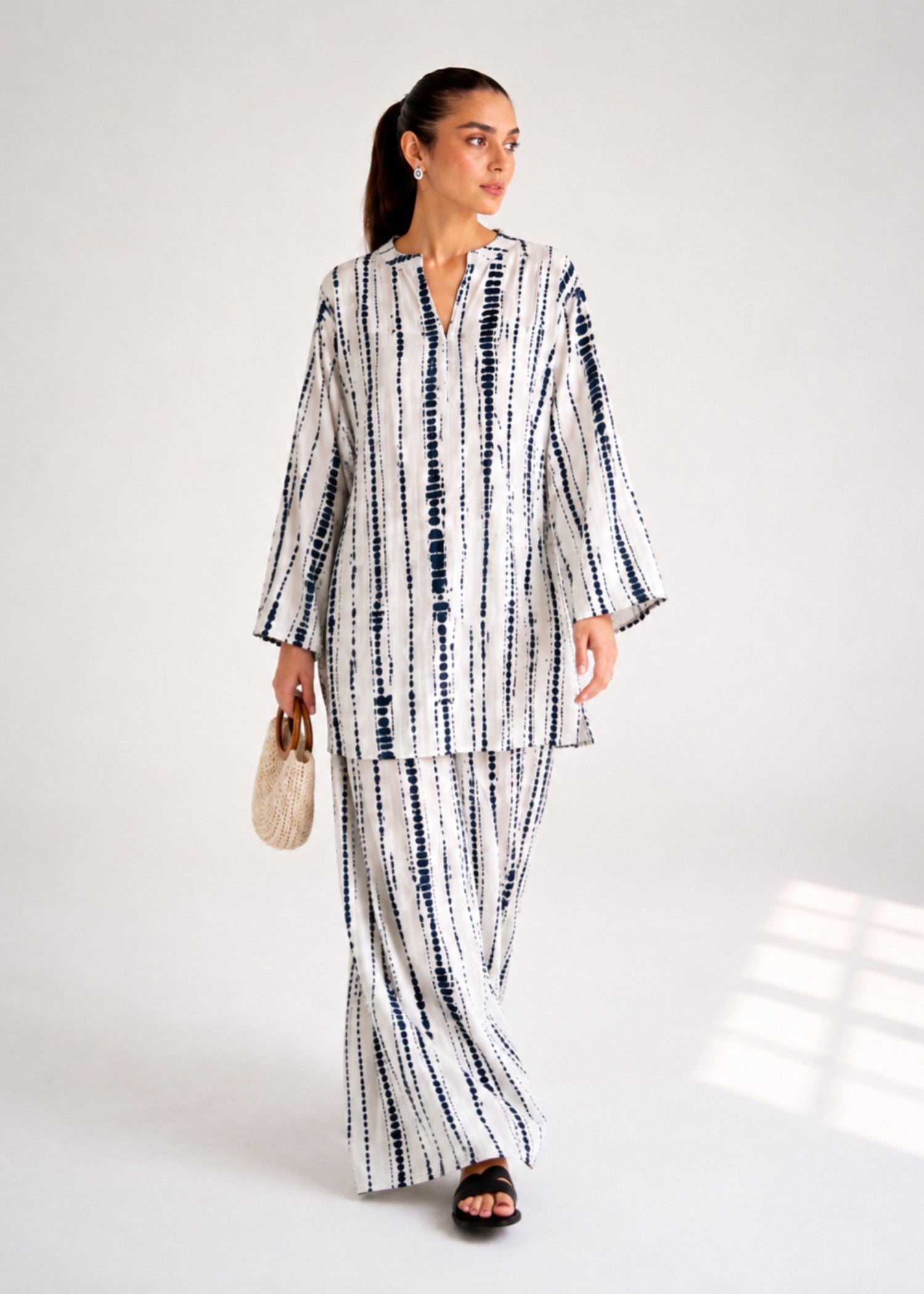 poly lawn Co Ord Sets in Chalk, midnight