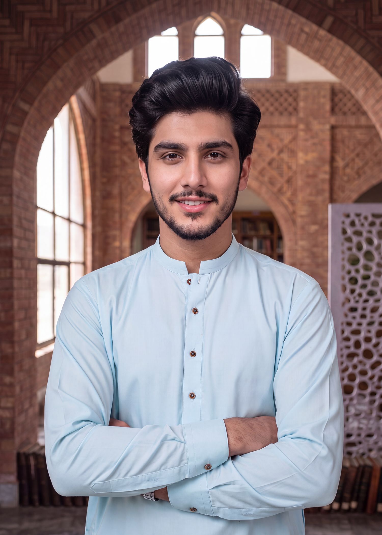 wash & wear Shalwar Kameez in Light blue