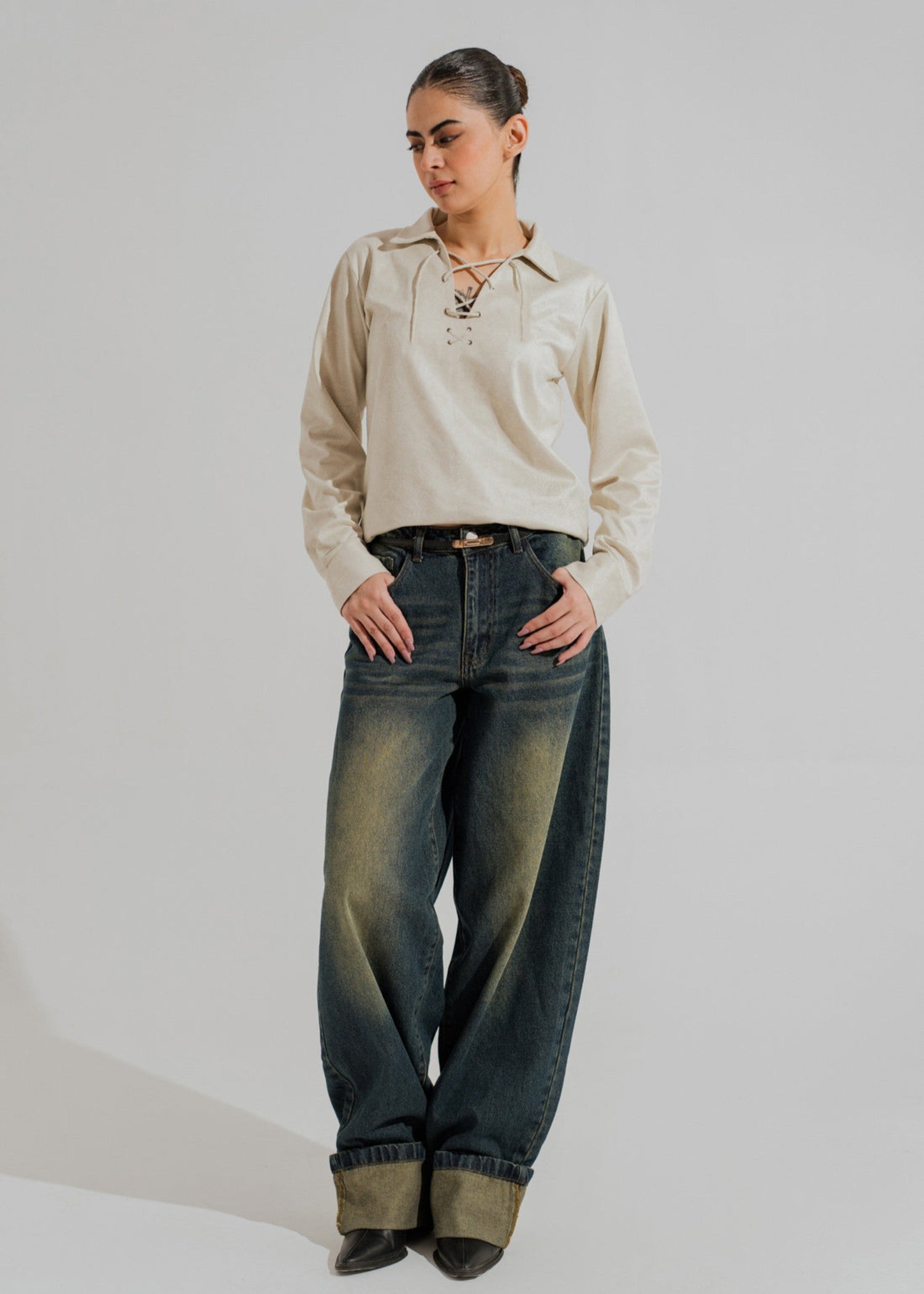 polyester T Shirt in Off-white