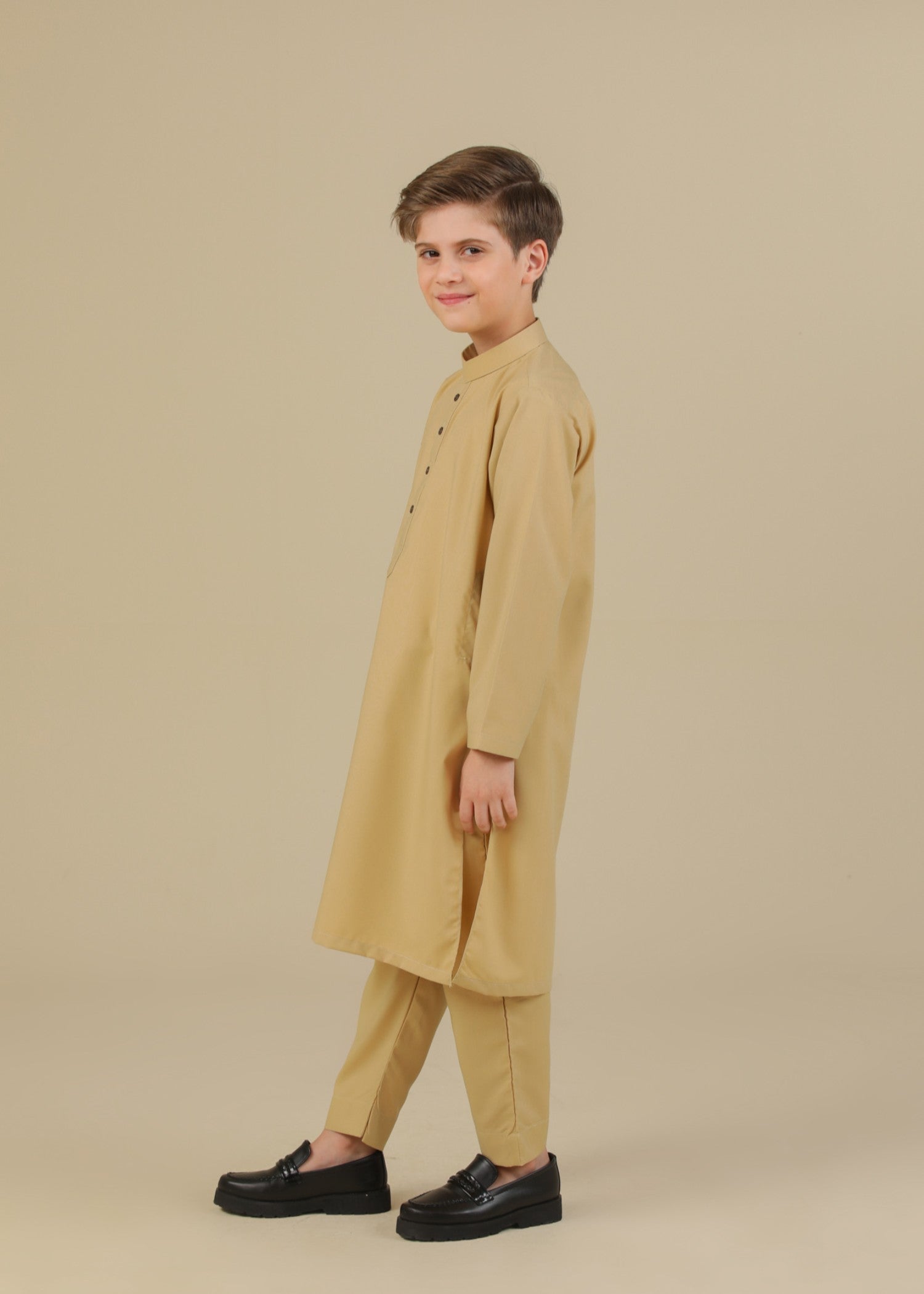 wash & wear Kurta Set in Buttercream