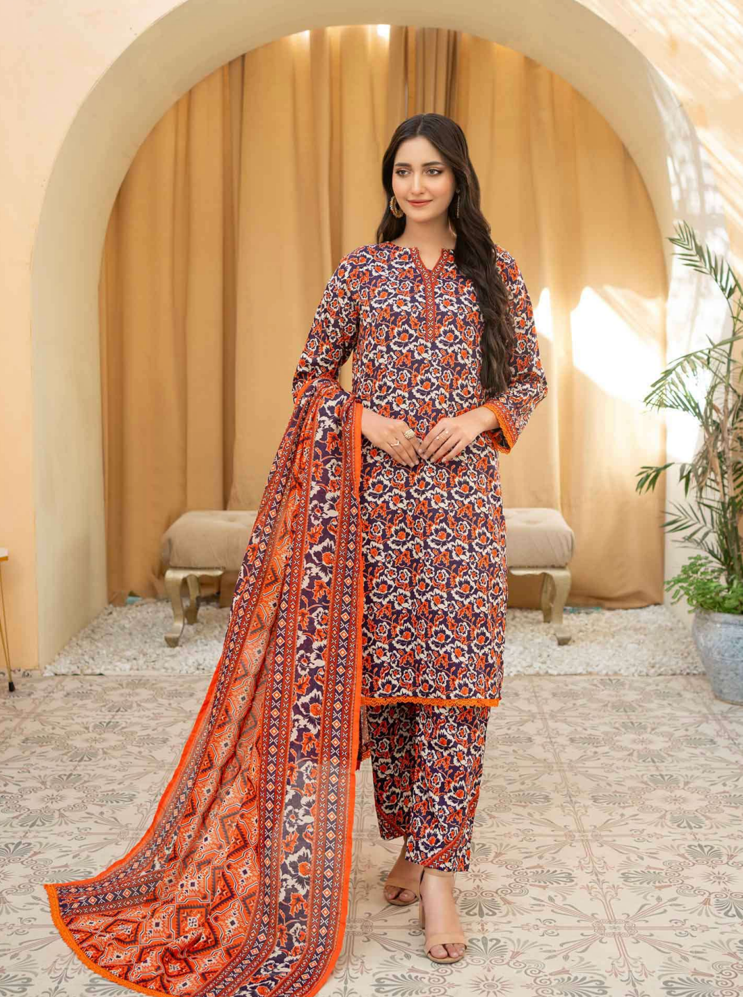 Printed Summer Lawn Drop 12 – 8
