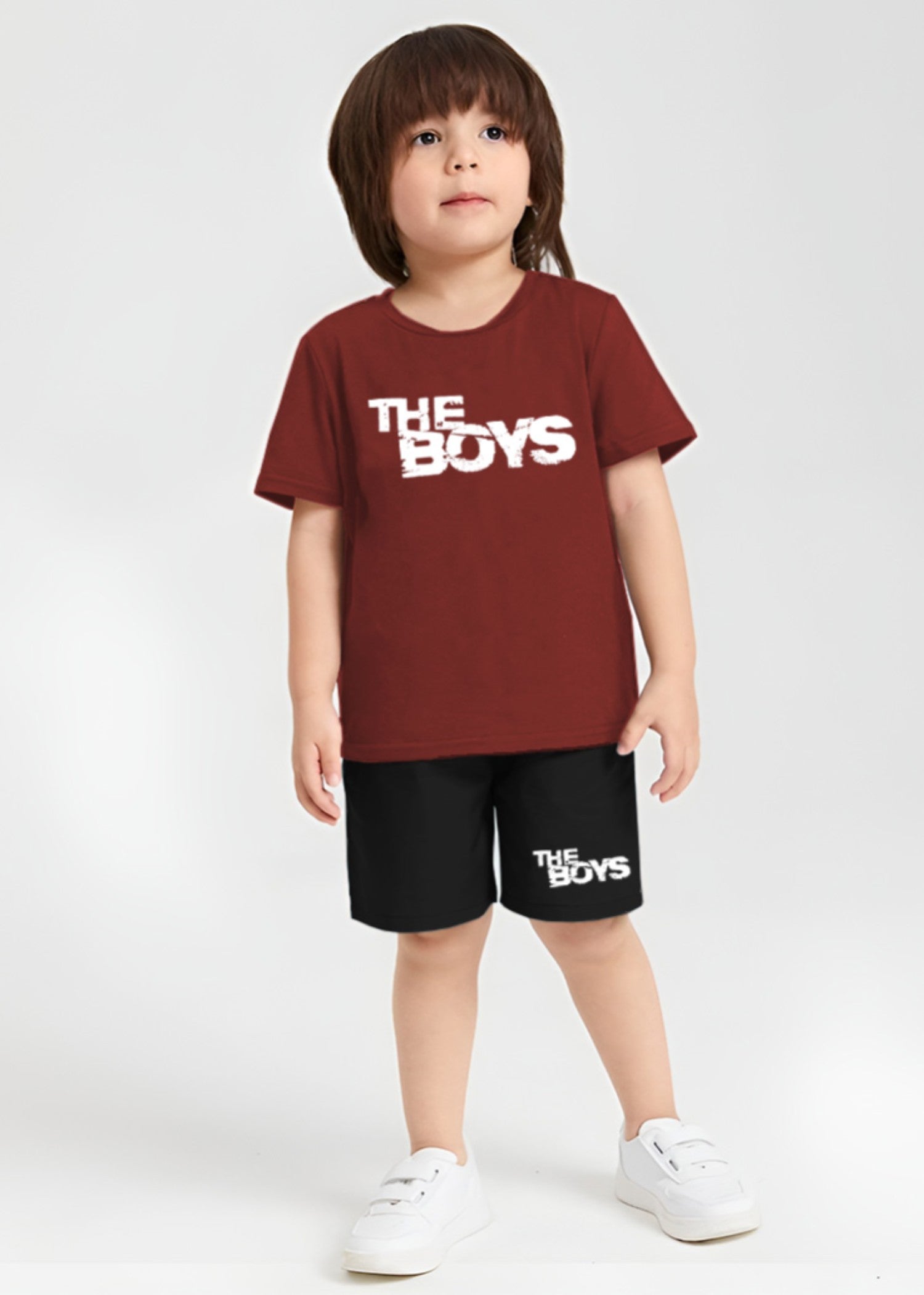 cotton jersey T Shirt in Red, black