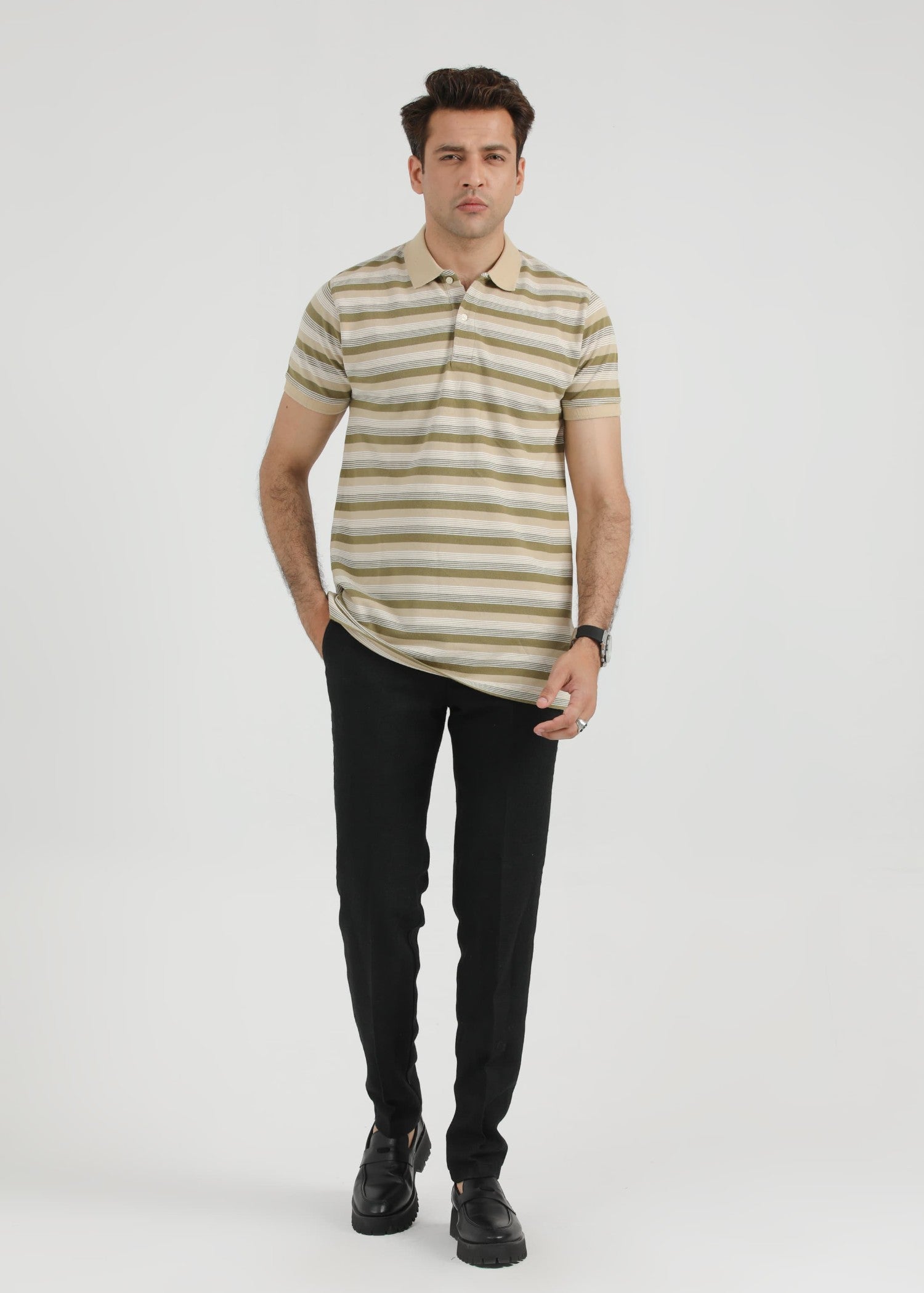 porque/pique Polo Shirt in Beige