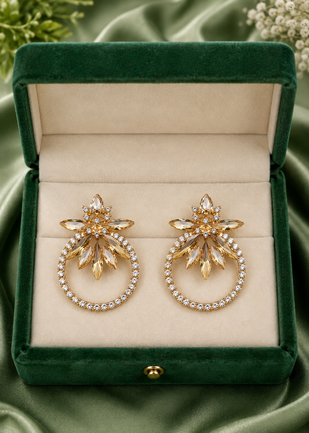 Earrings in Goldenrod Color by - Trendy Women Earrings APA8707