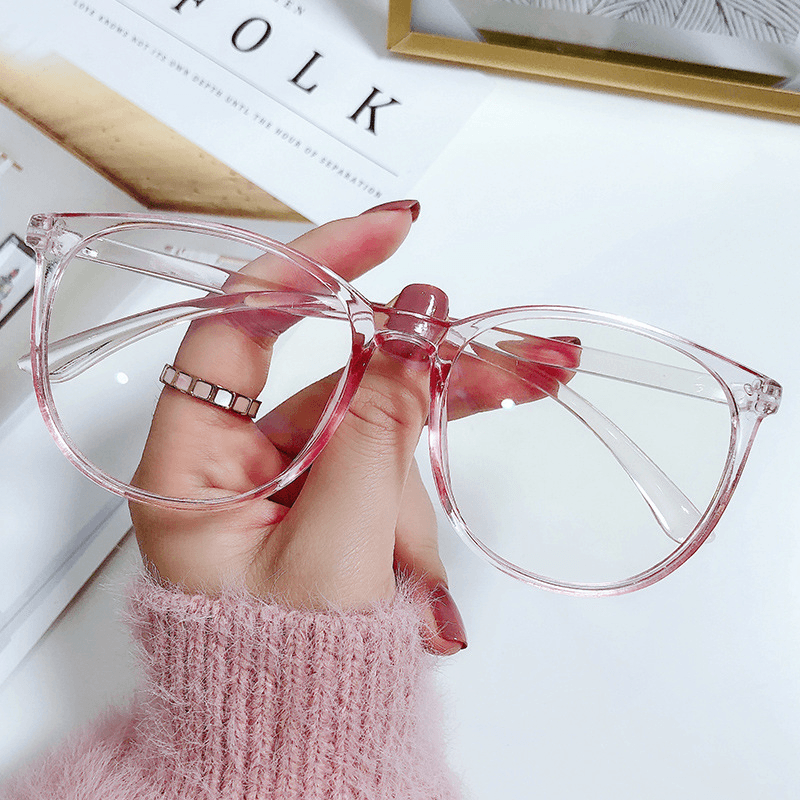 Anti-Blue Light Large-Frame Glasses for Men and Women with Prescription Lenses