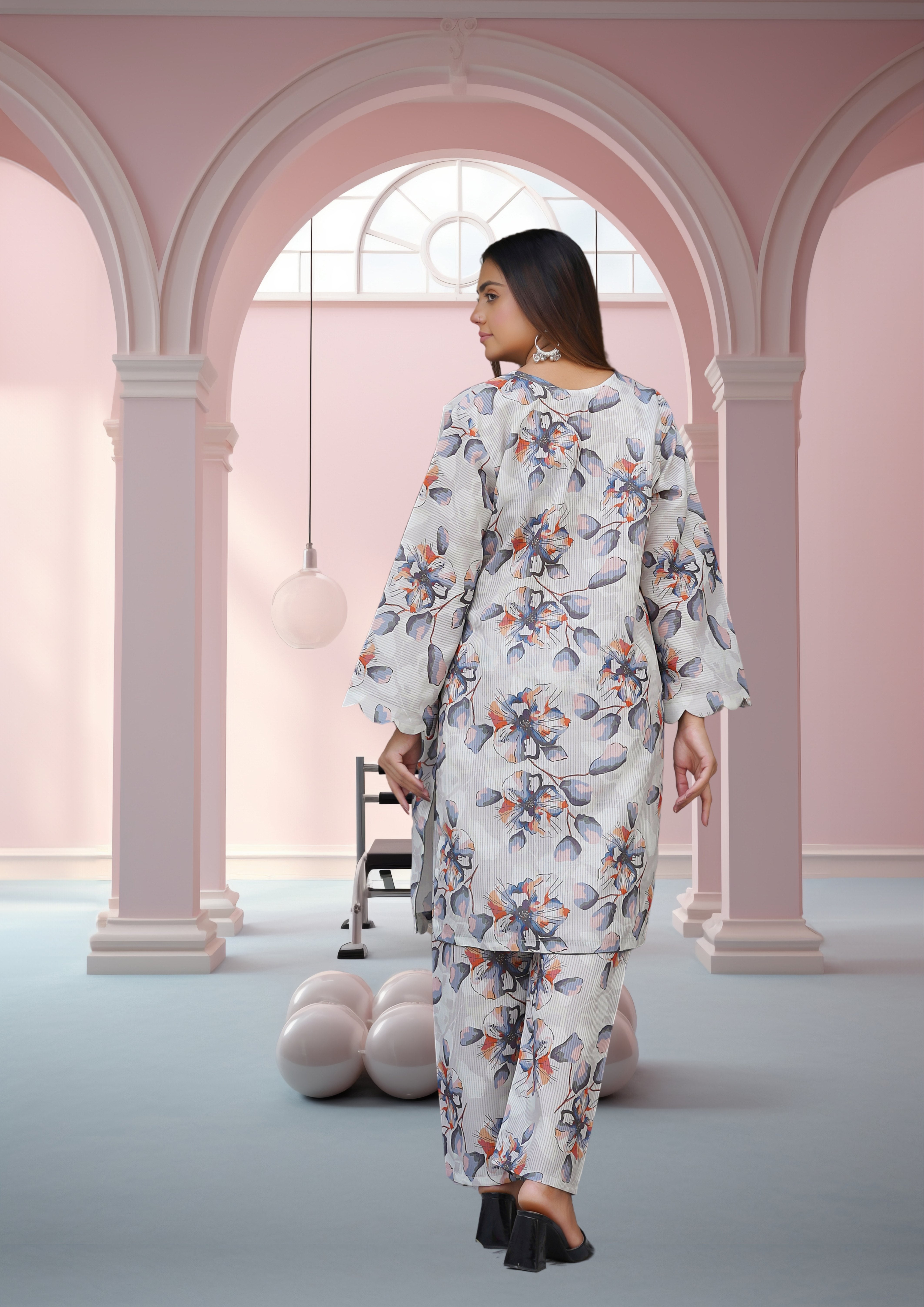 cotton satin Co Ord Sets in Ivory