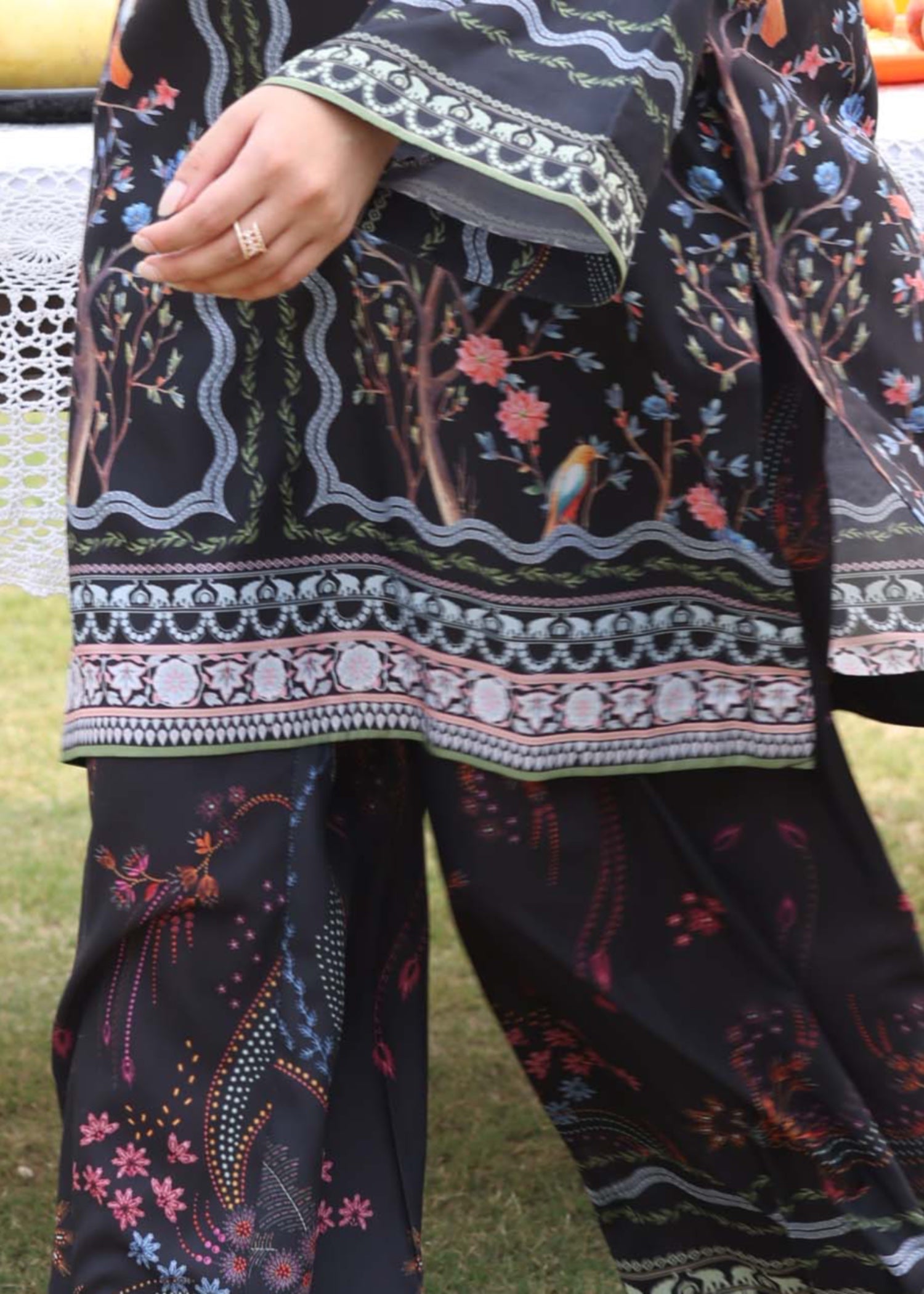 poly lawn Co Ord Sets in Onyx