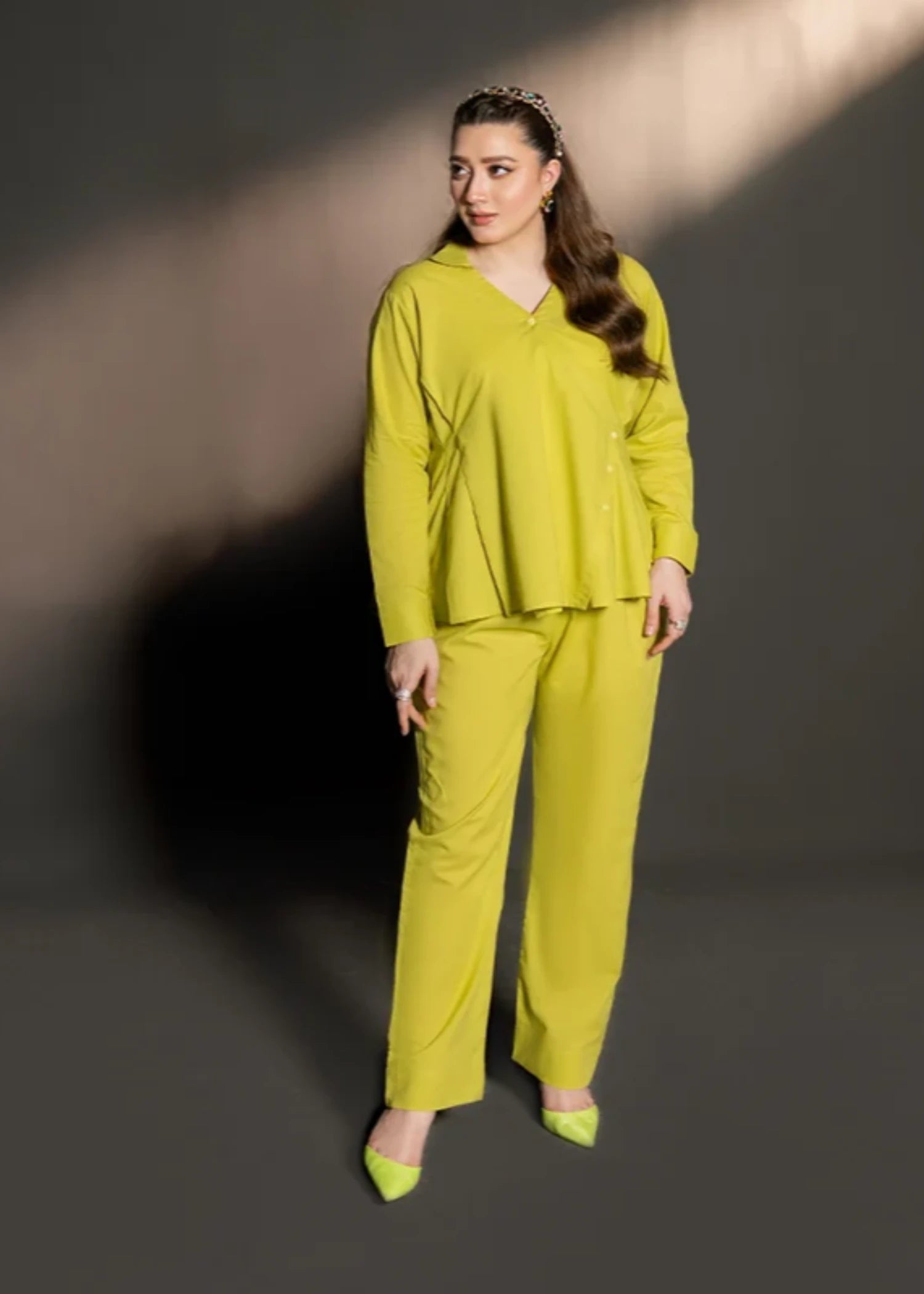 cambric Co Ord Sets in Apple green