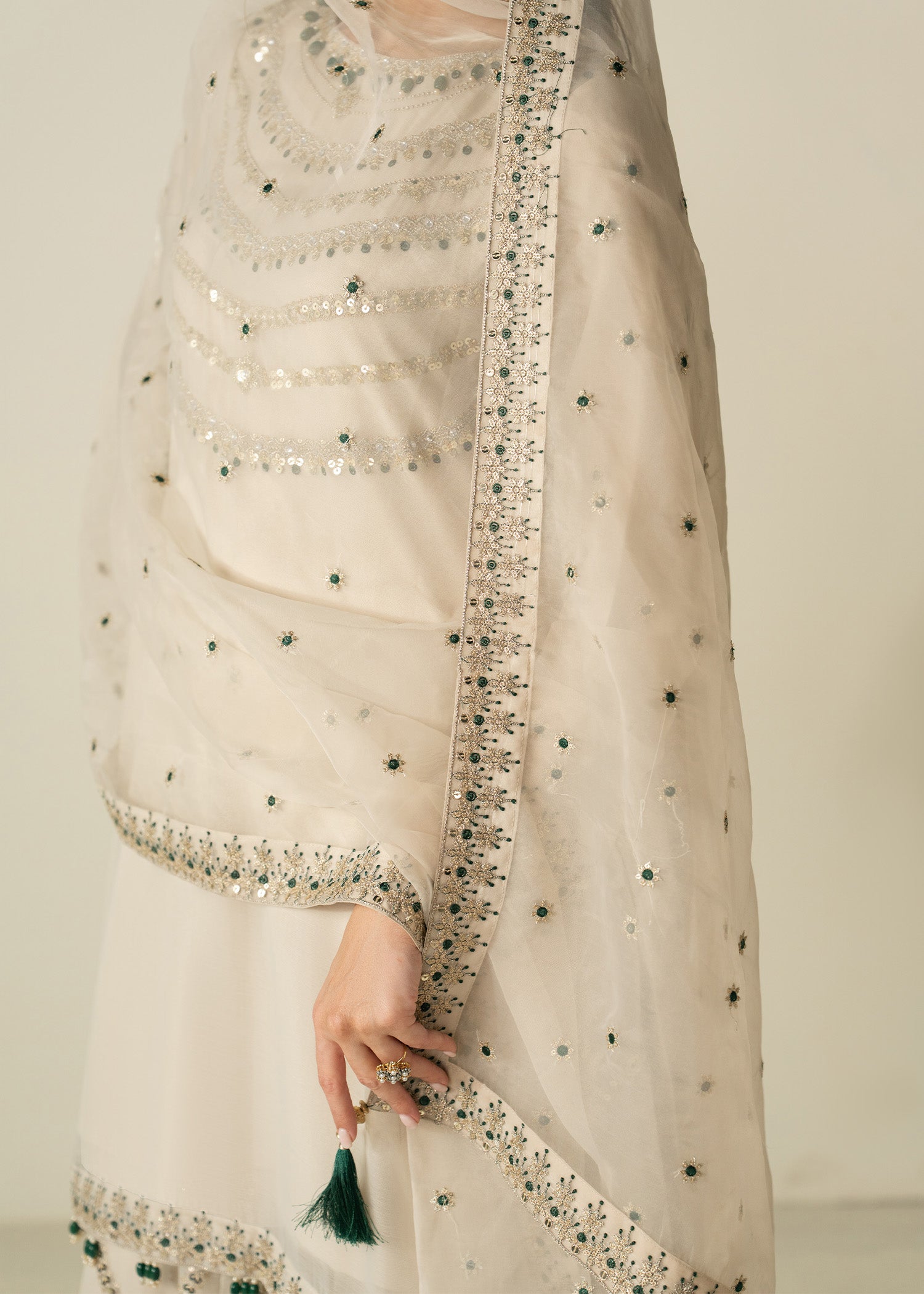 chiffon Sharara in White