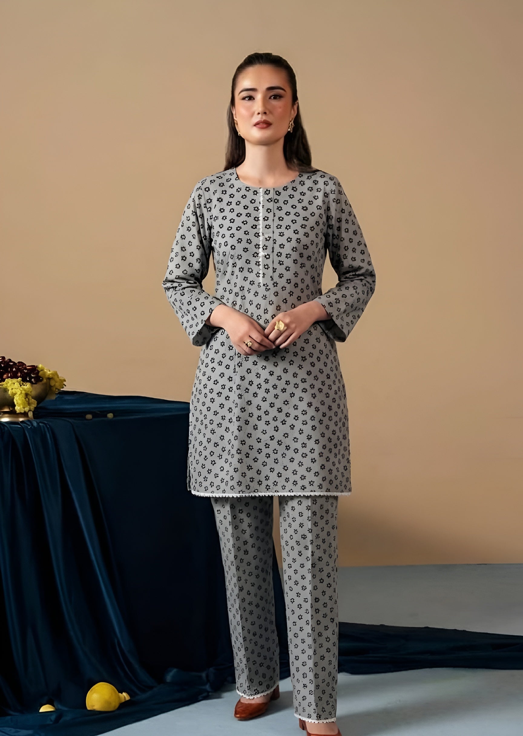 linen Co Ord Sets in Slate grey