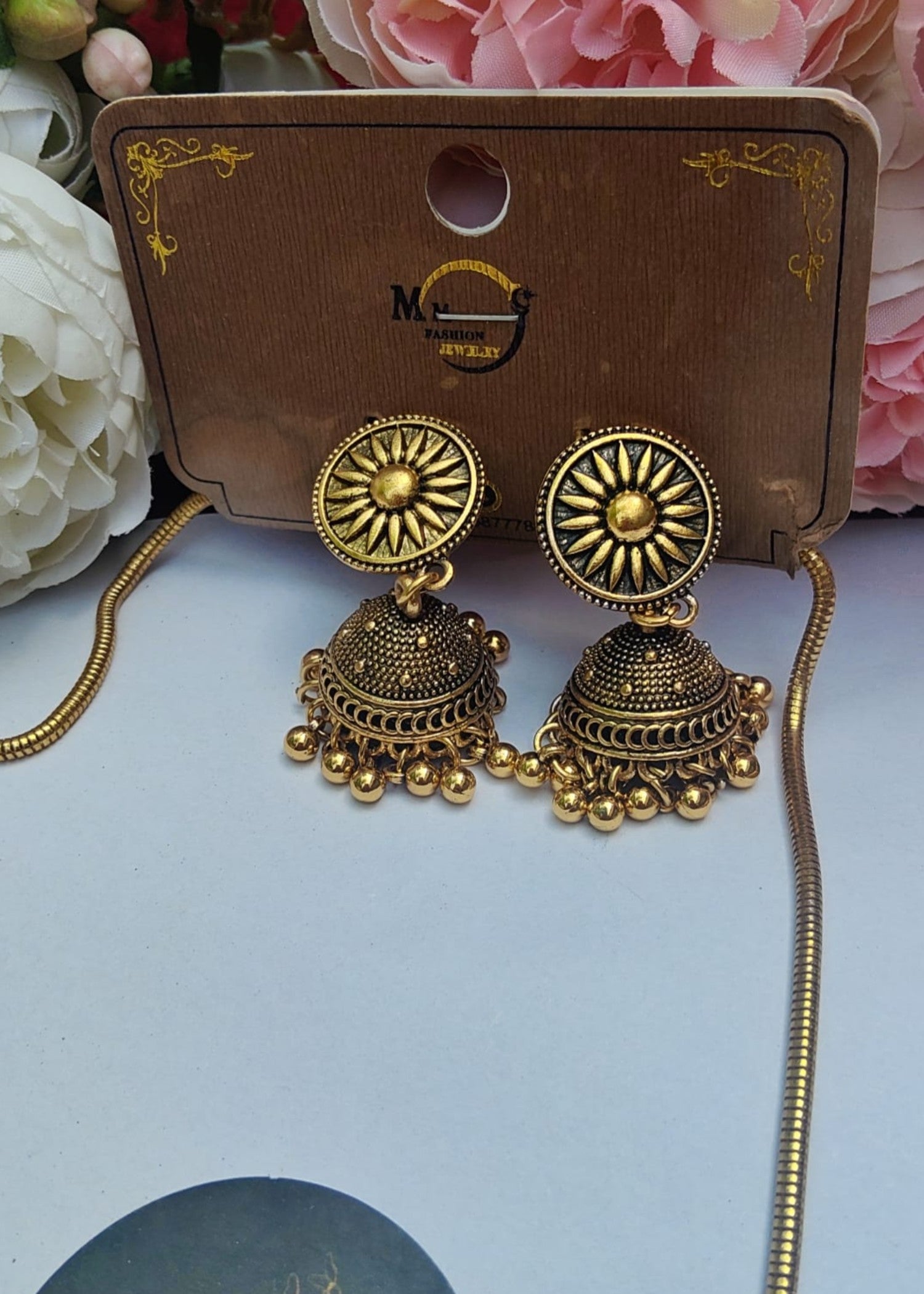 Jewelry Set in Golden brown Color by - Trendy Women Jewelry Set NRW0488