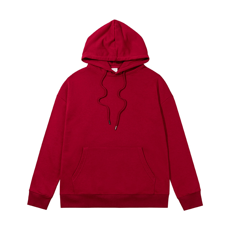 Heavy Terry Loose Hooded Solid Color Men'S and Women'S Sweater