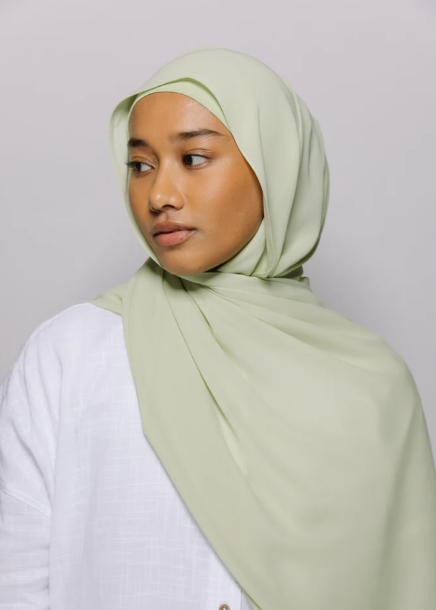 georgette Hijab in Mint green