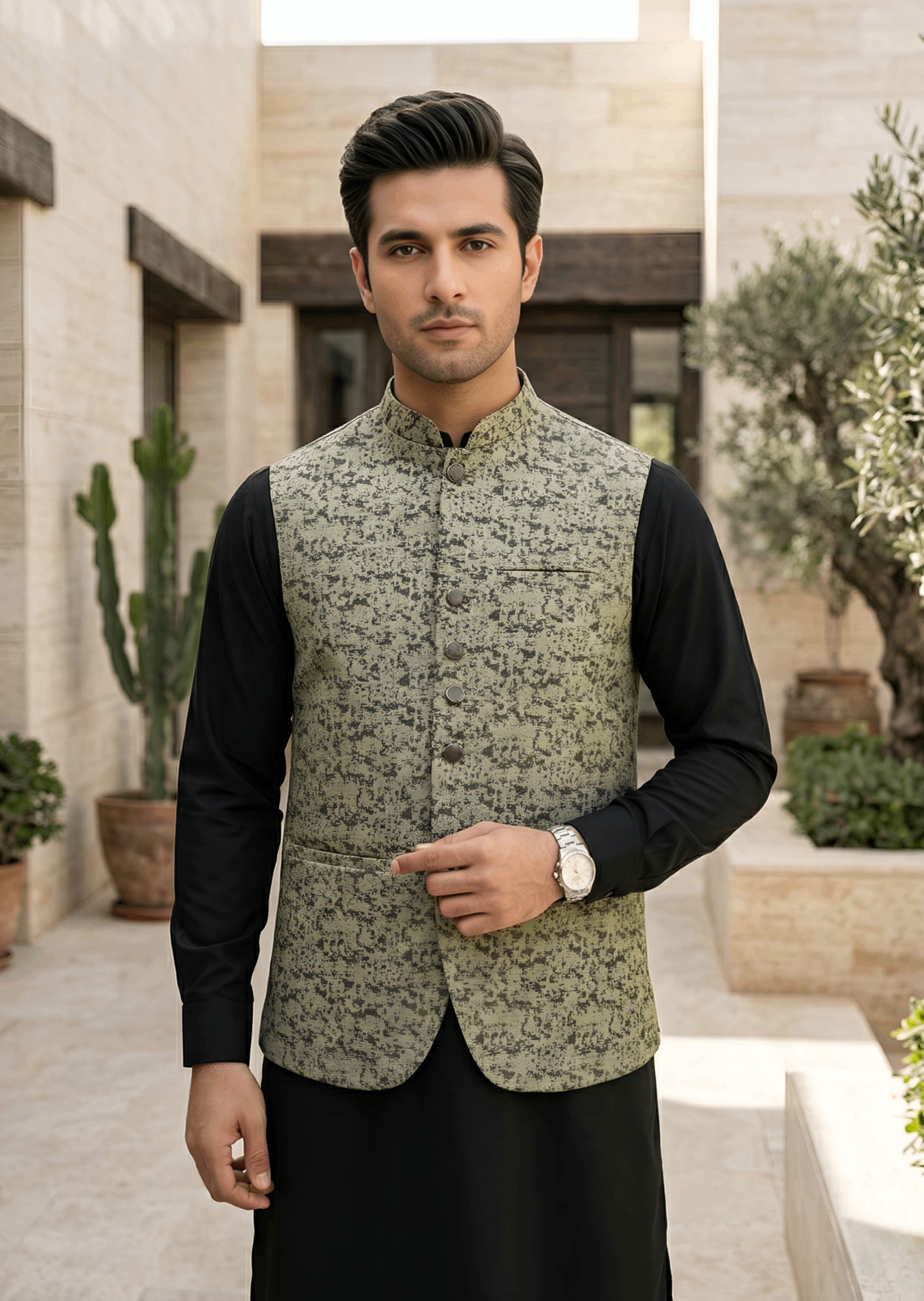 suiting Waistcoat in Tea green