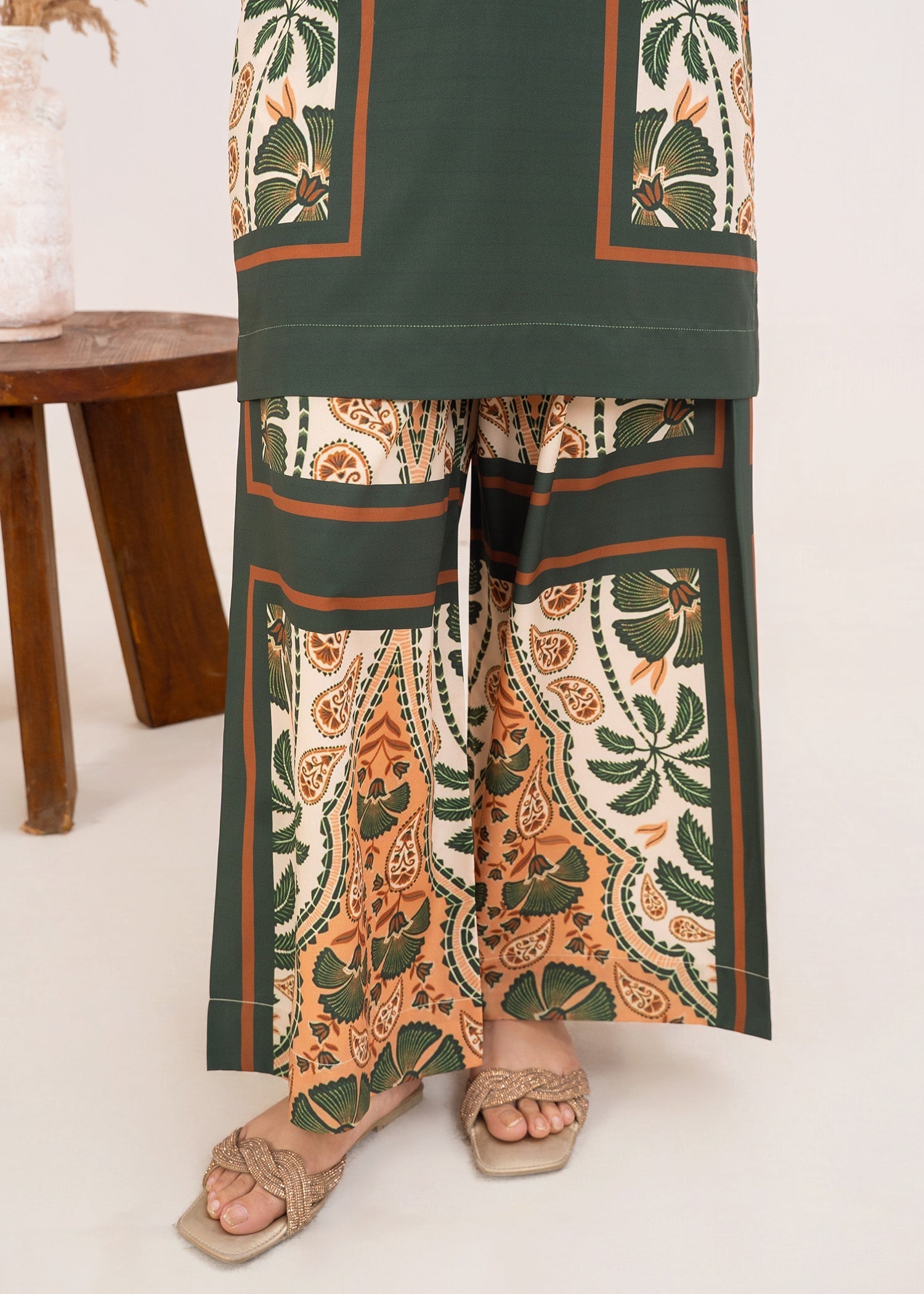 poly lawn Co Ord Sets in Dark green