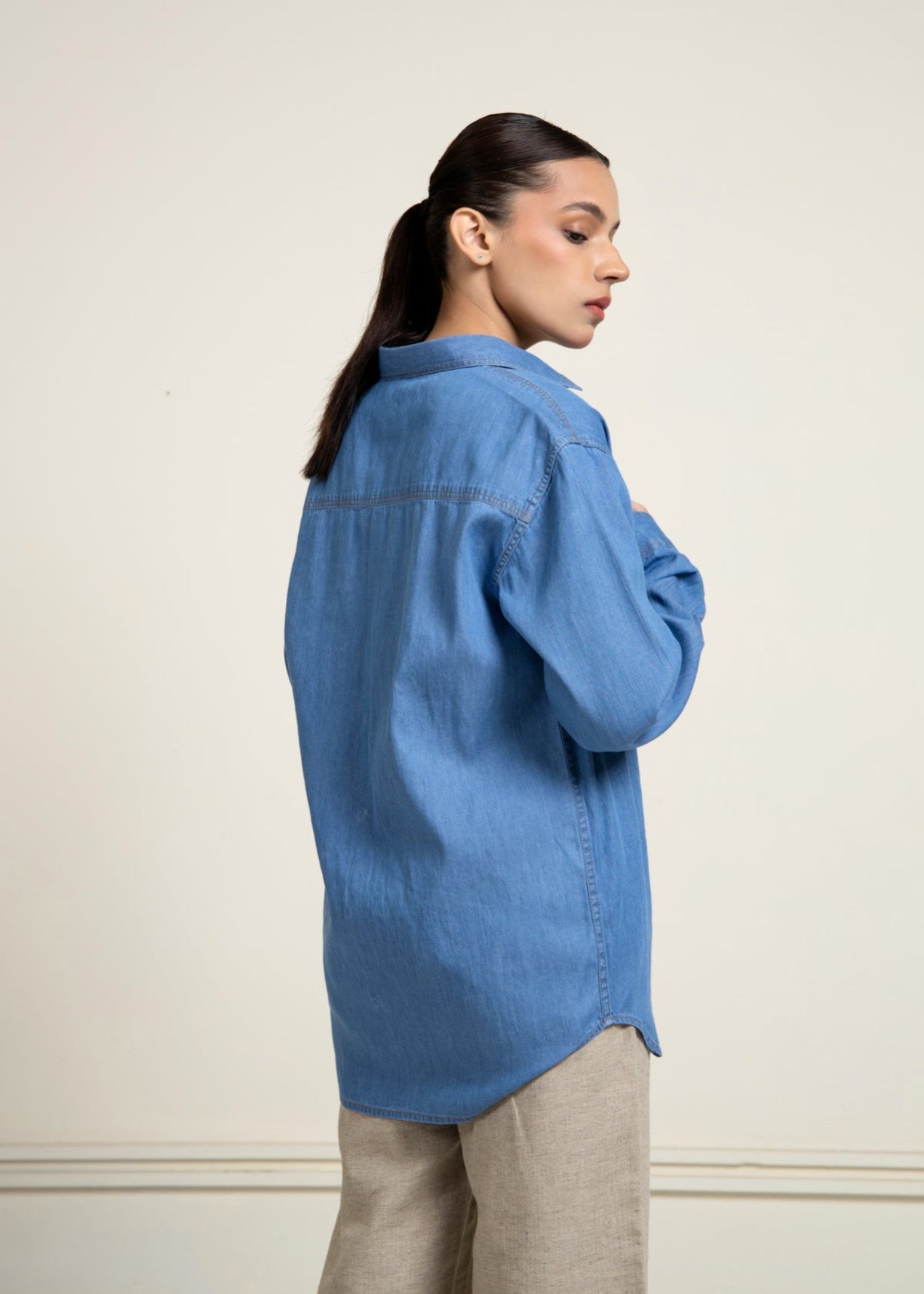 denim Top in Blue