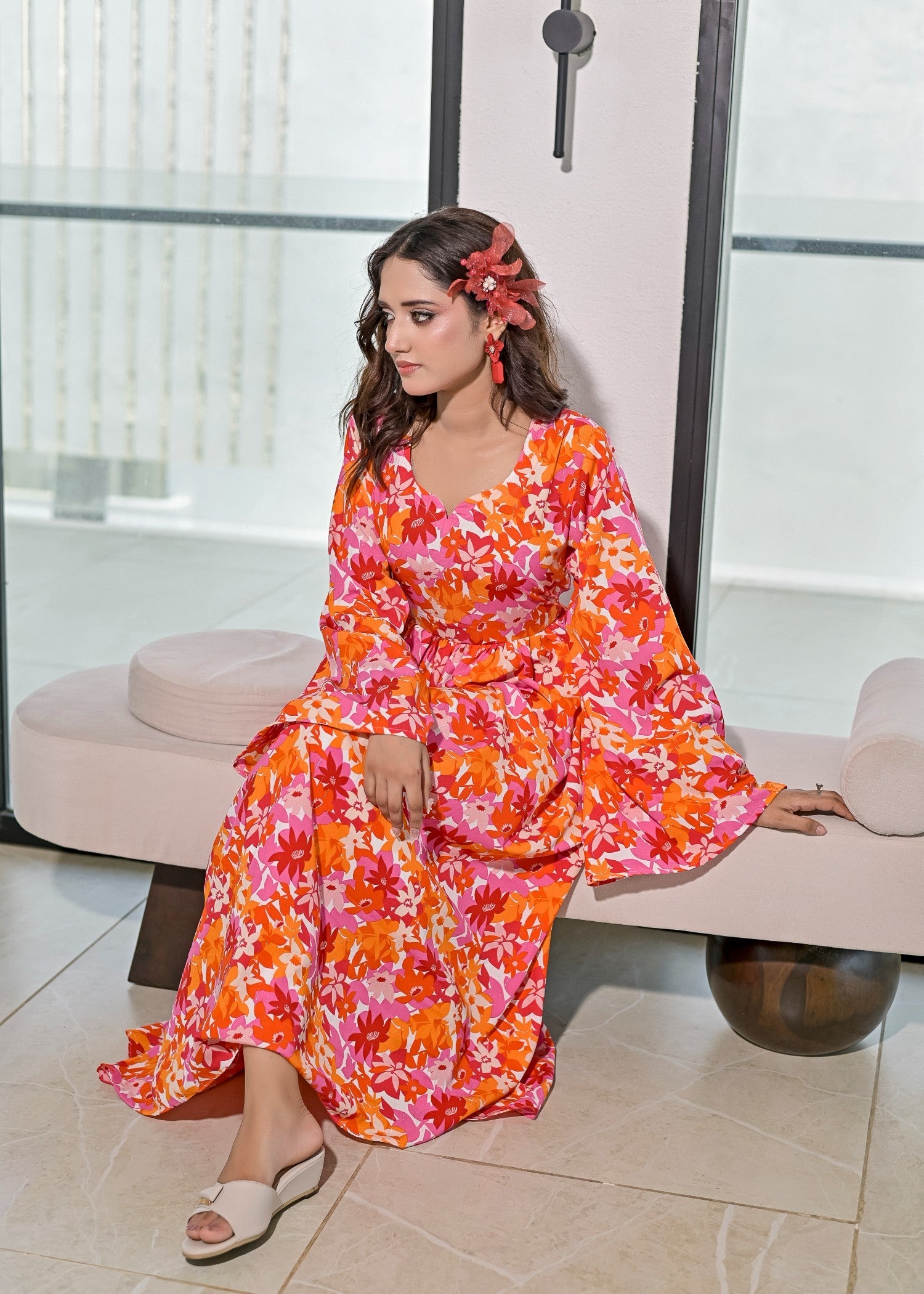 chiffon Maxi in Multi
