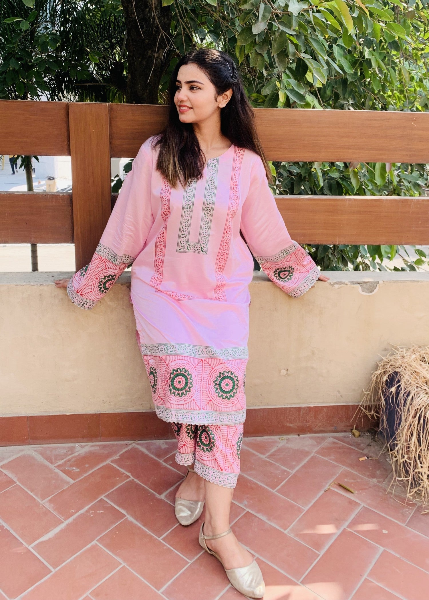 cotton satin Co Ord Sets in Pink