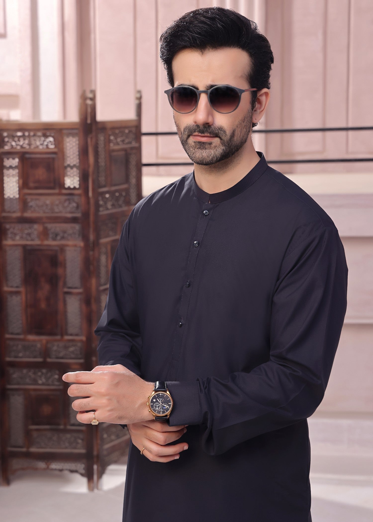 jamawar Waistcoat in Charcoal