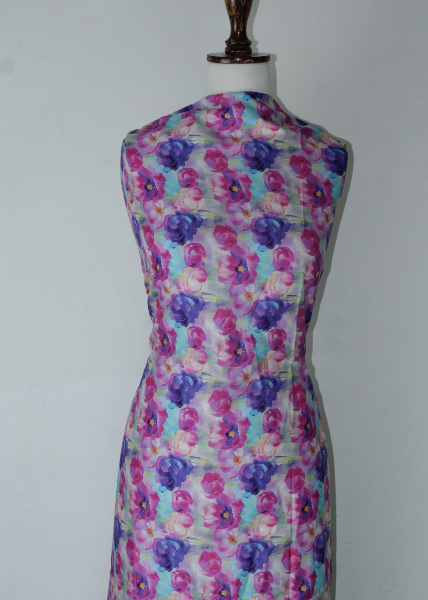 lawn Unstitched in Purple, shocking pink, sky blue