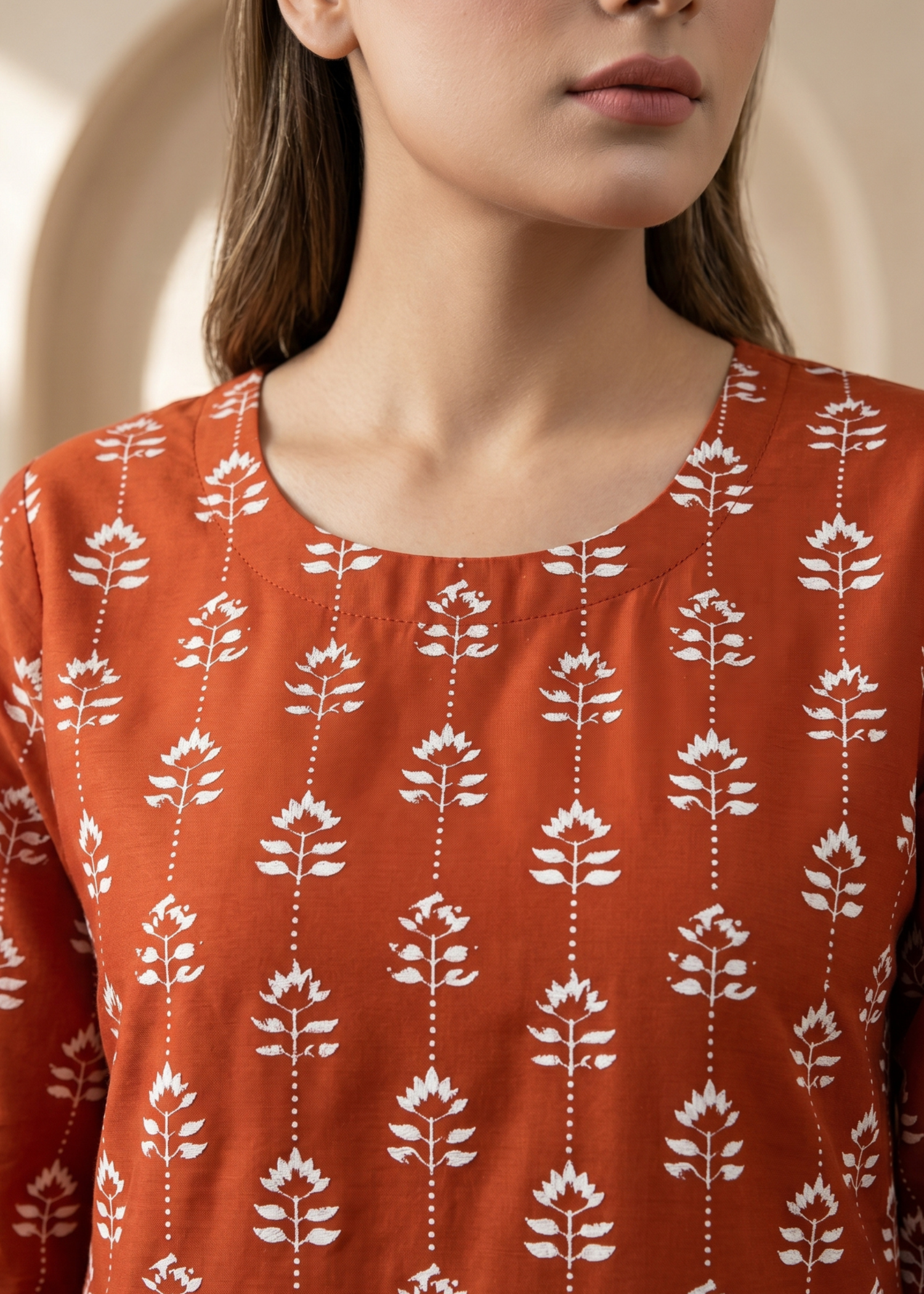 linen Co Ord Sets in Chili orange