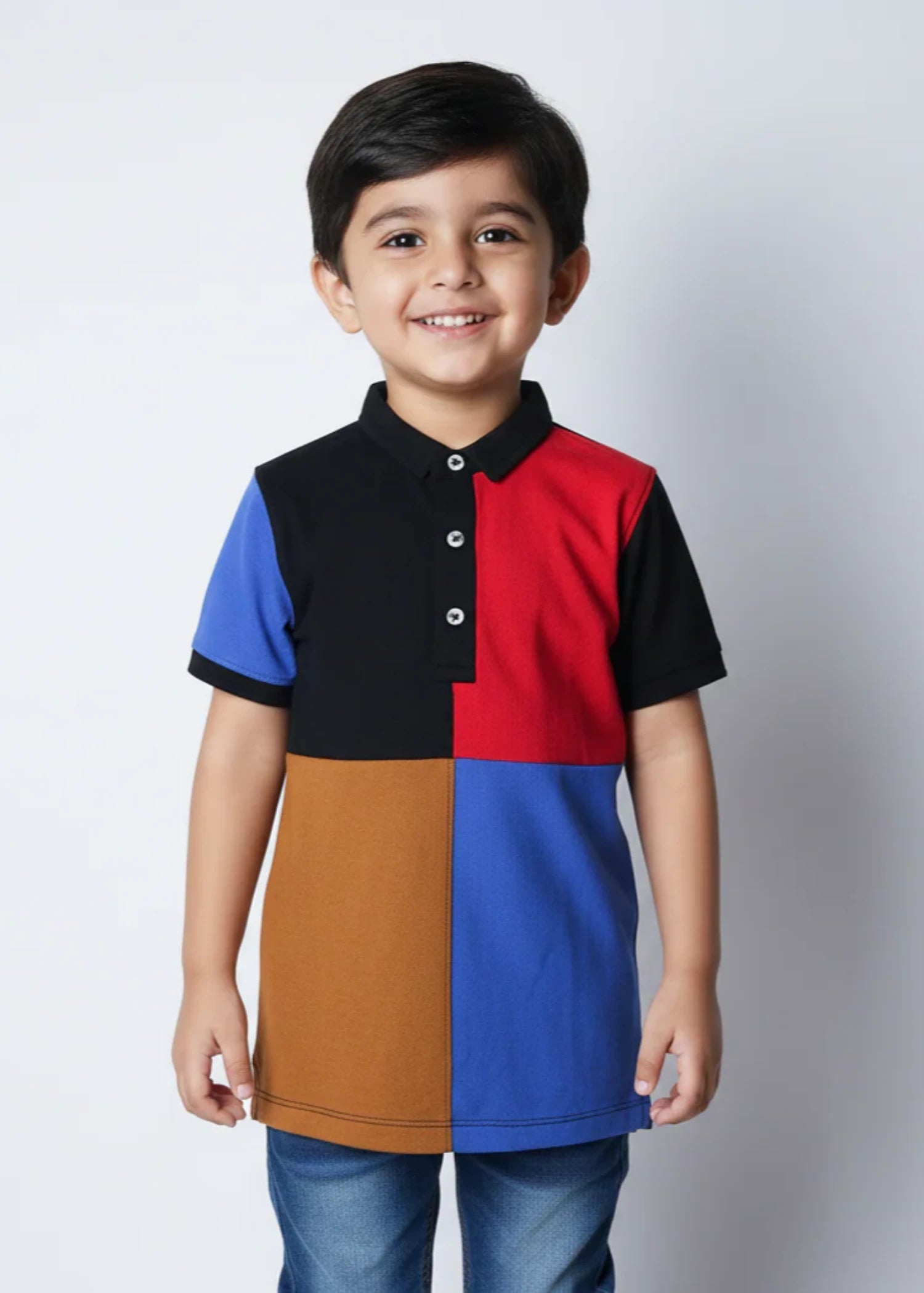 cotton pique Polo Shirt in Multi