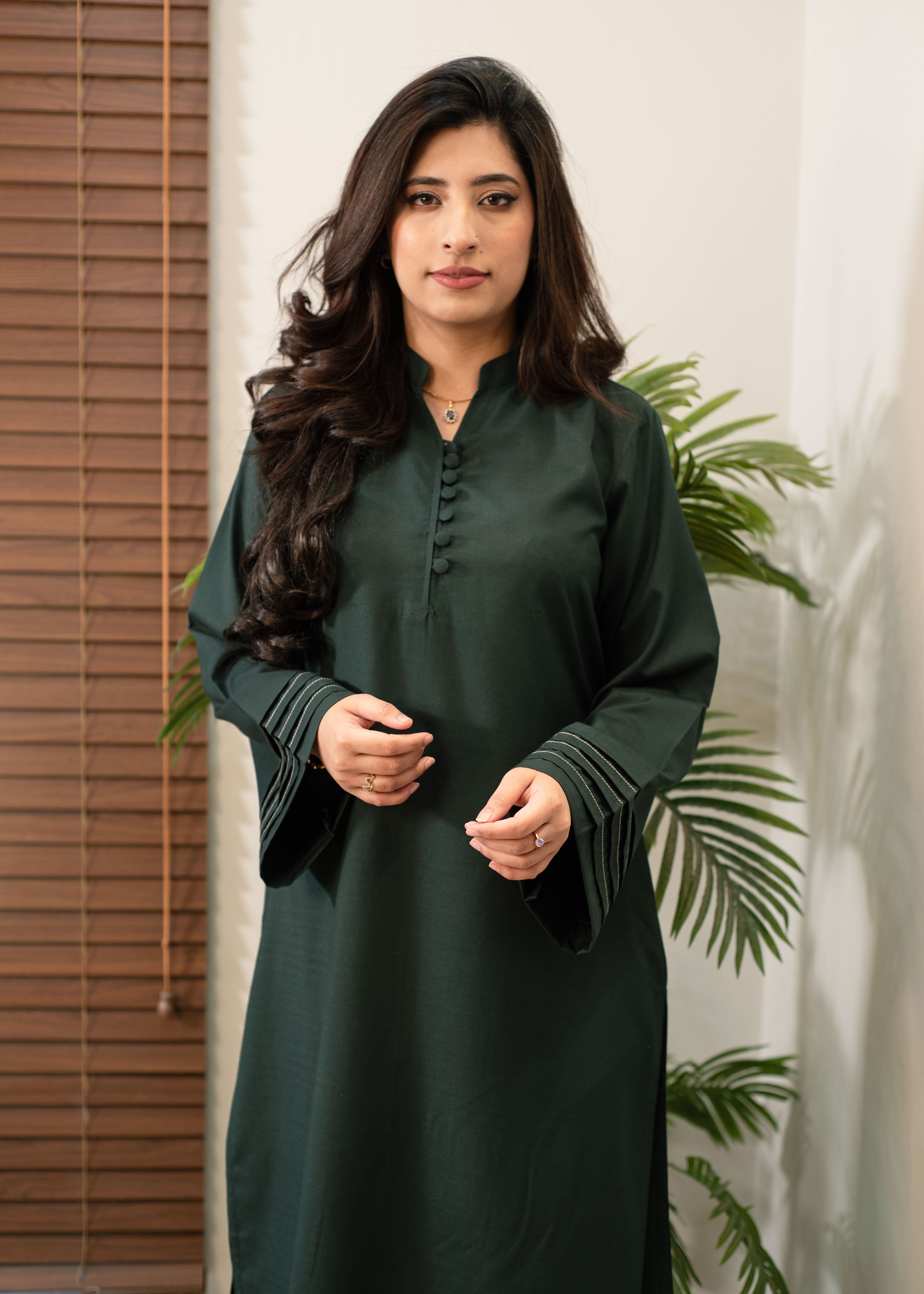 wash & wear Co Ord Sets in Dark green