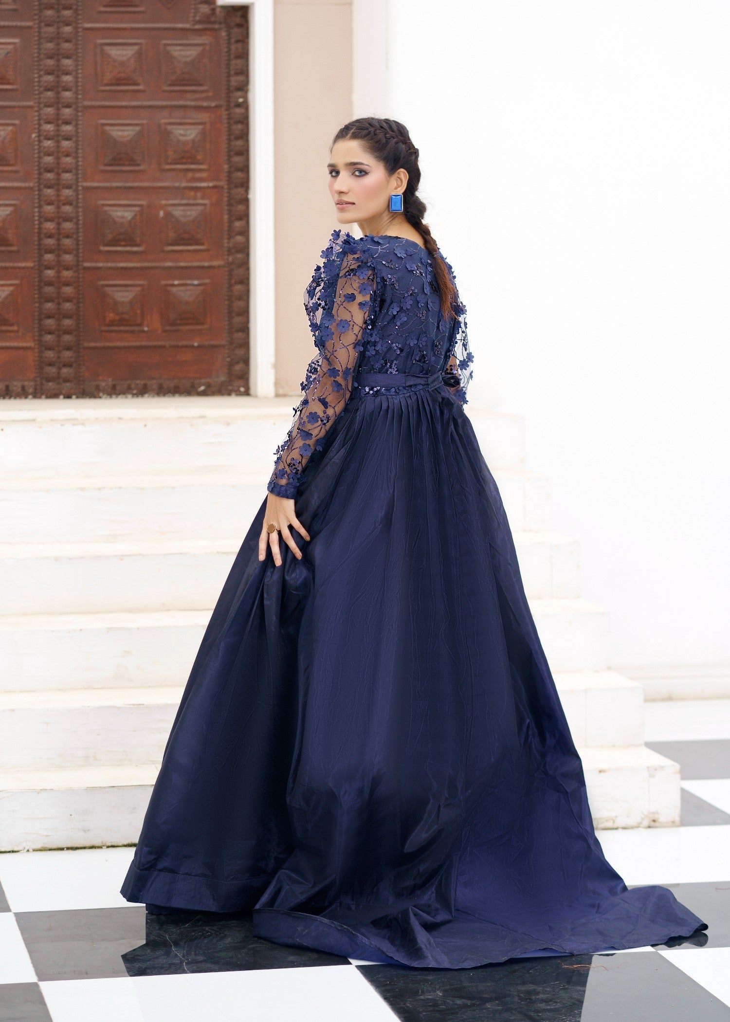 net Maxi in Navy blue