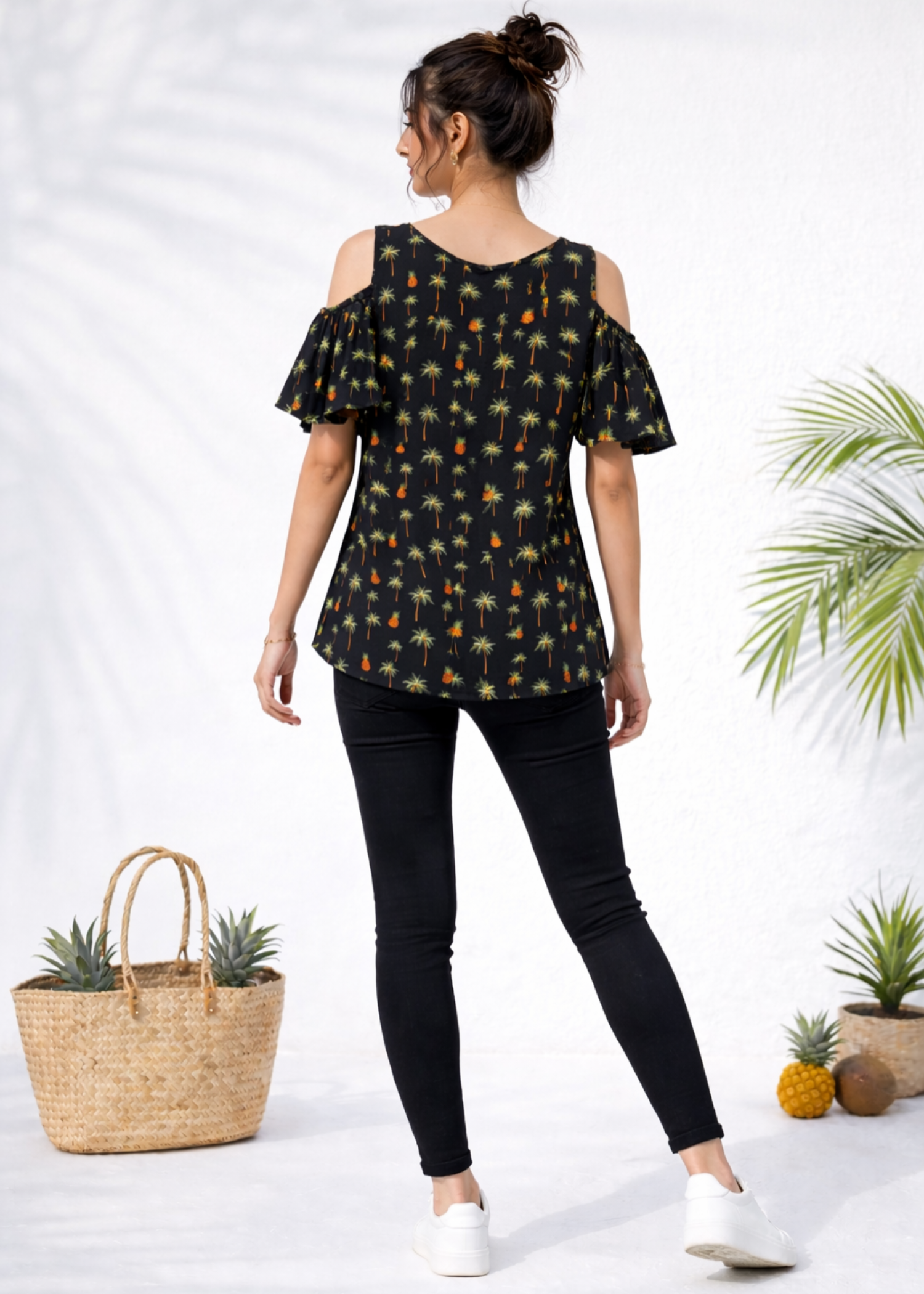 chiffon Tunic in Black