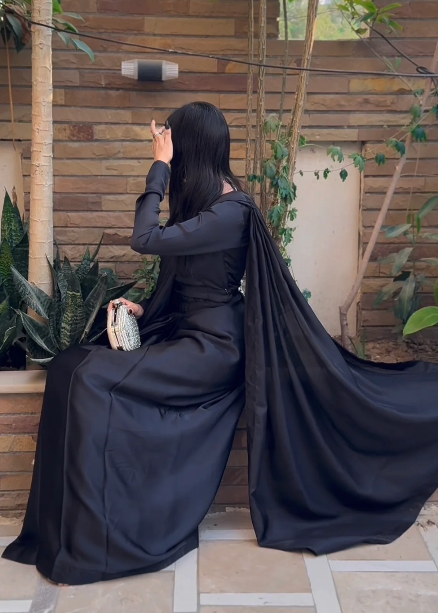 satin silk Saree in Black