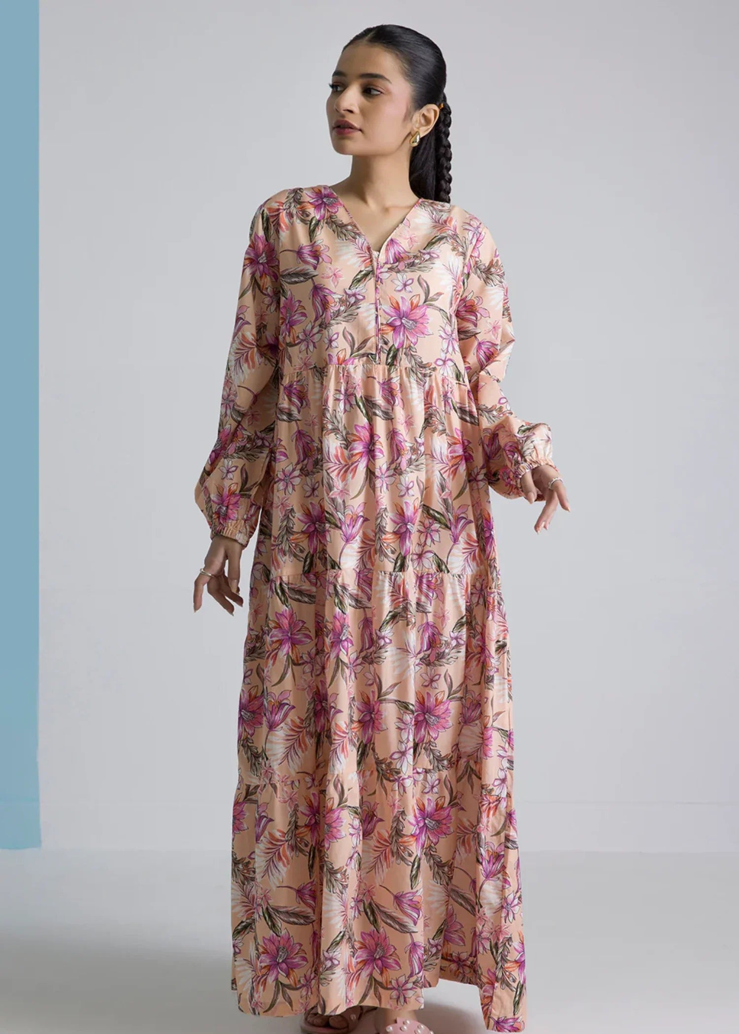 cambric Maxi in Peach pink