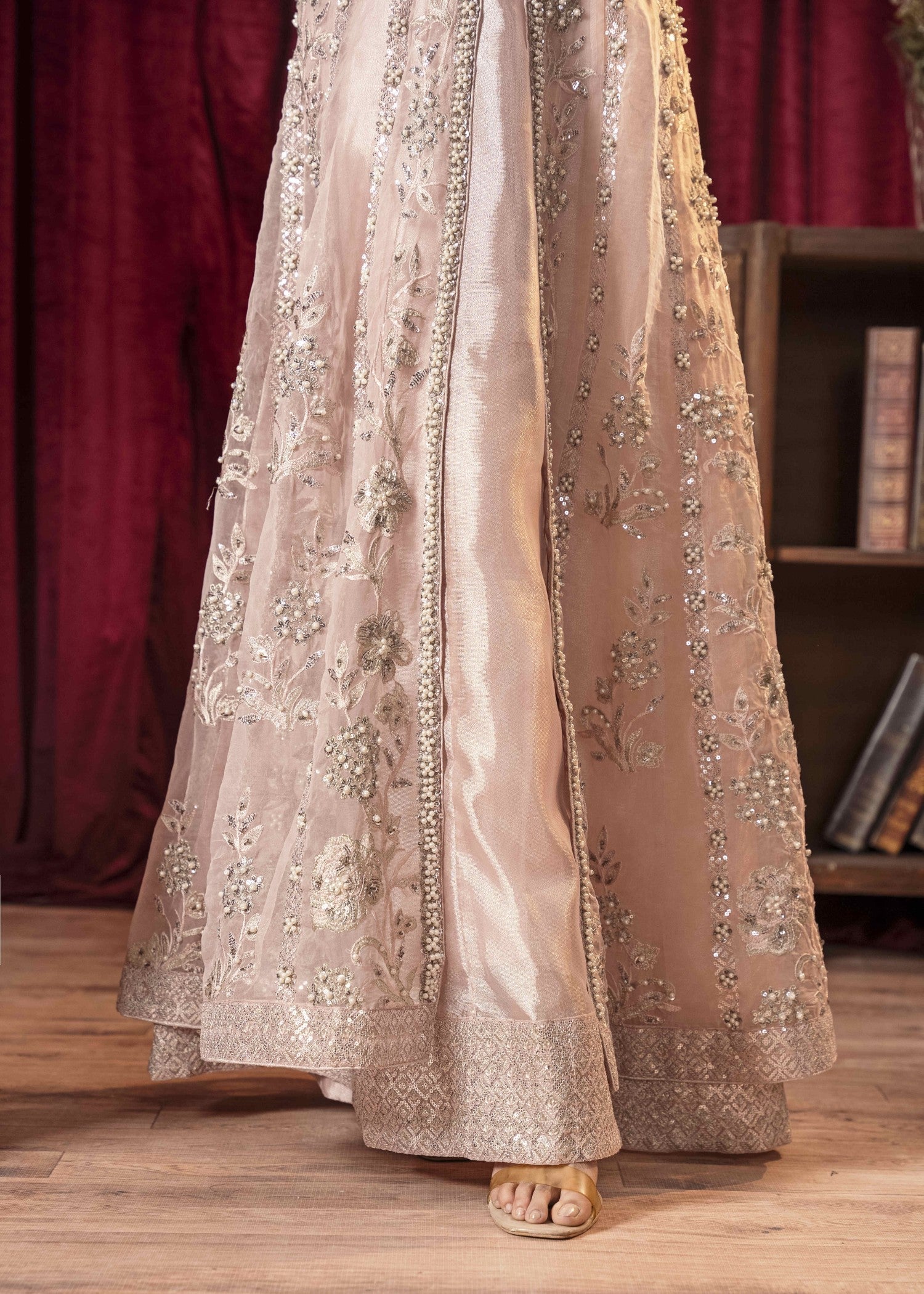 organza Gown in Baby pink